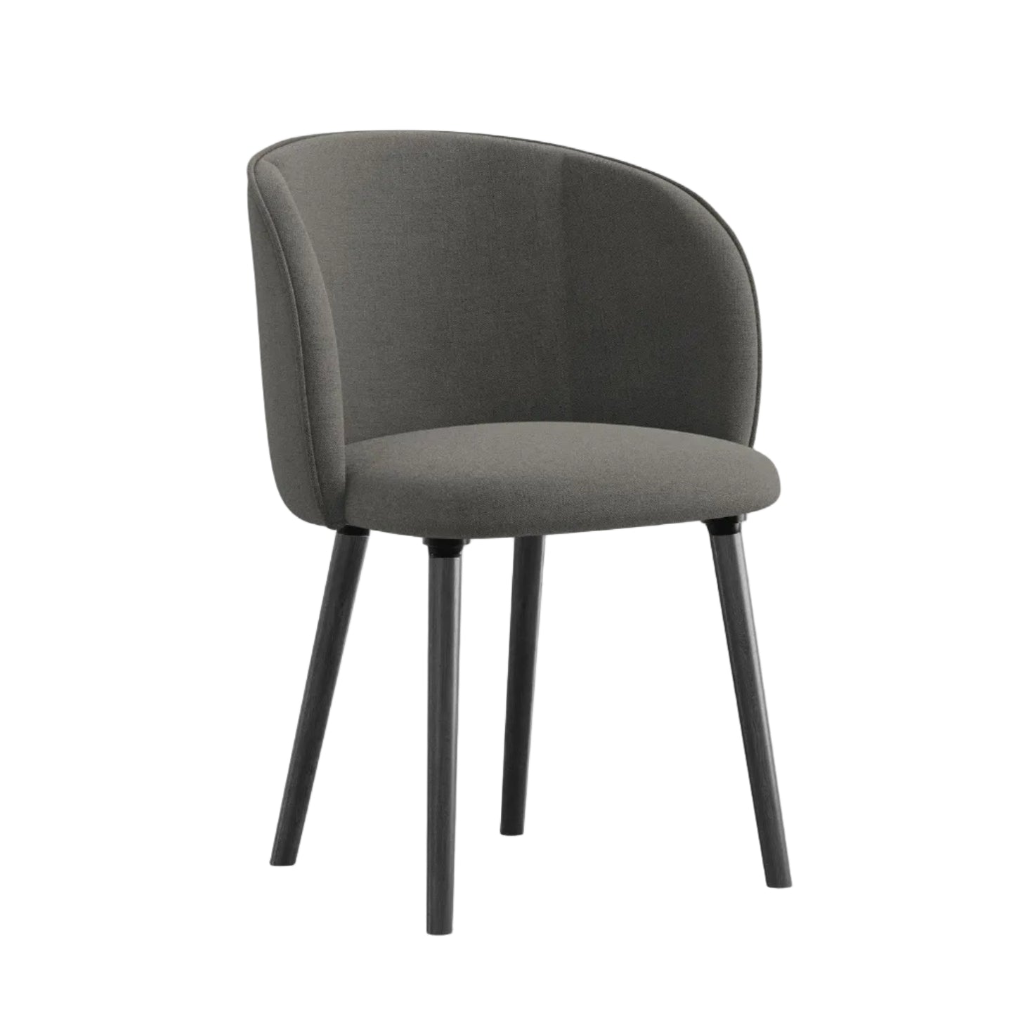 MAIA Chair in Dark Gray with Black Oak Base