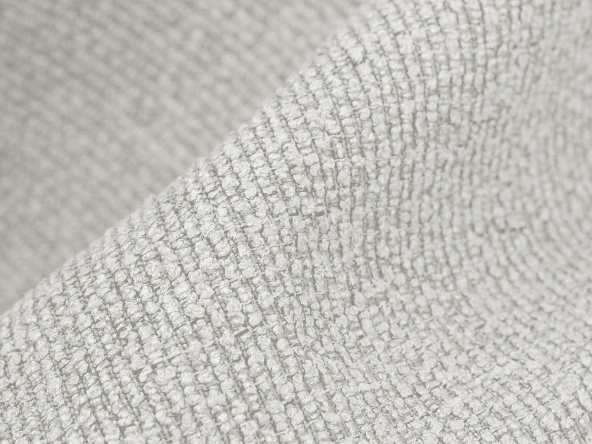 Stuhl MAIA weißer Boucle mit schwarzem Eichenfuß