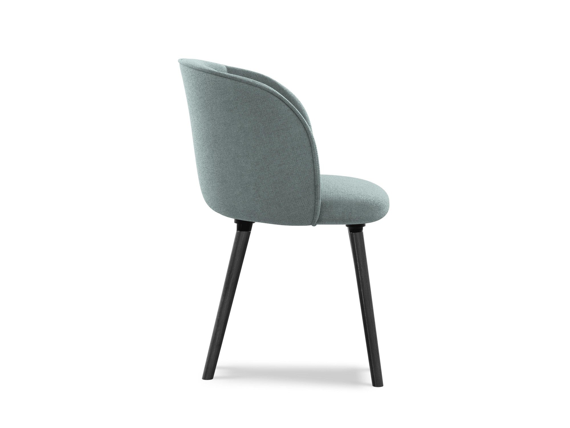 MAIA Chair in Denim Blue with Black Oak Base
