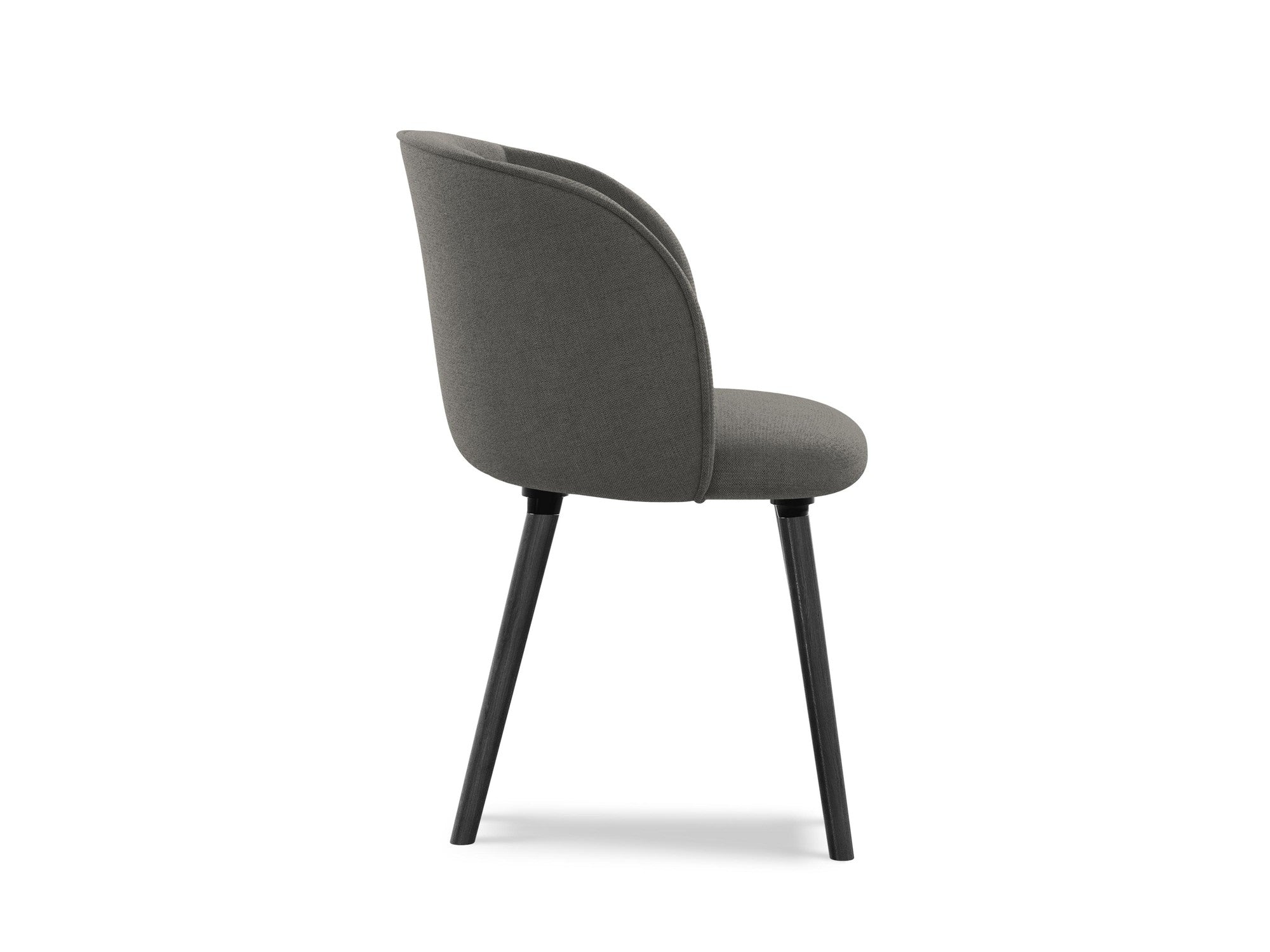 MAIA Chair in Dark Gray with Black Oak Base