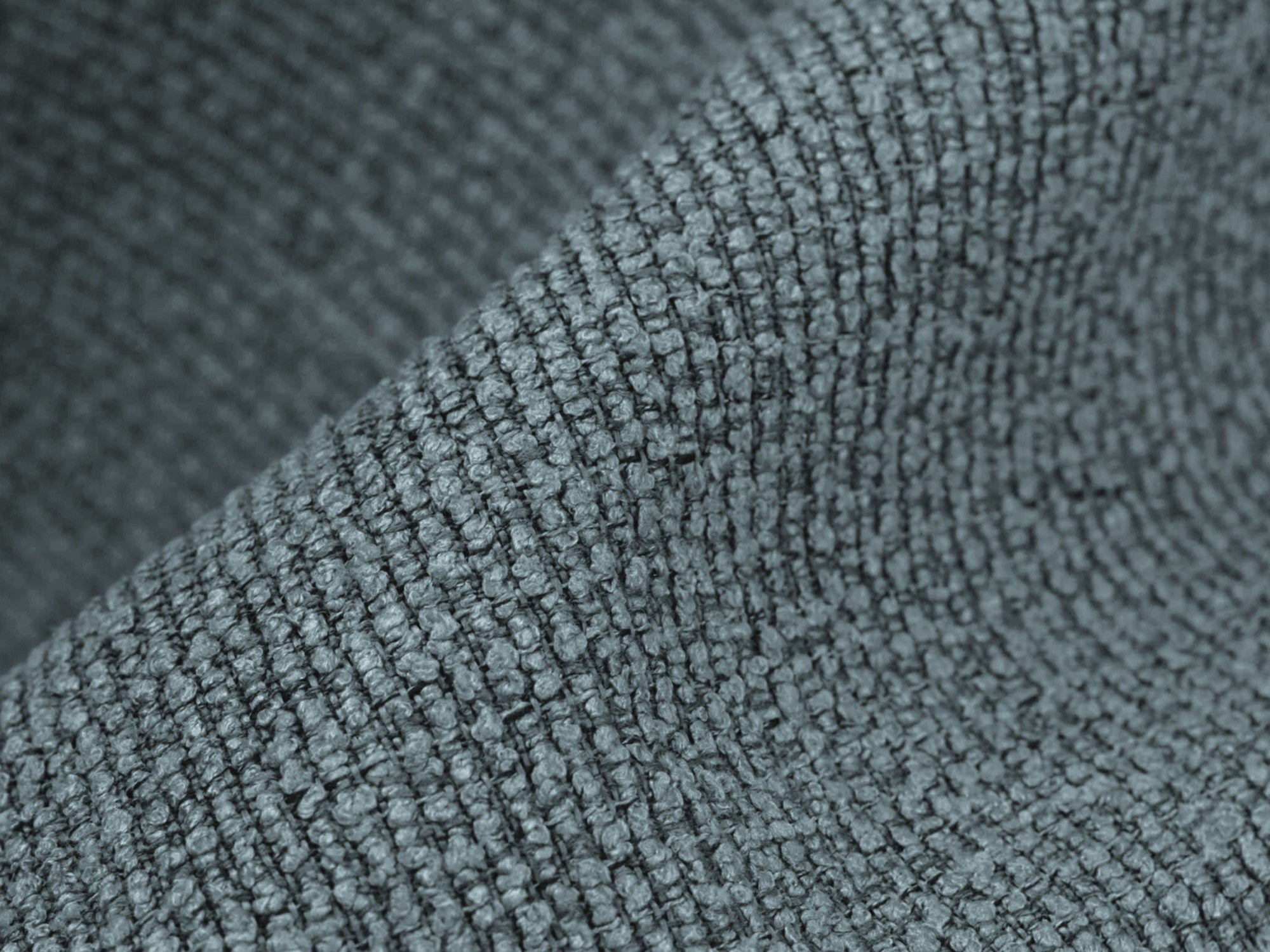 3-Seater Sofa MANAO Denim Blue Boucle