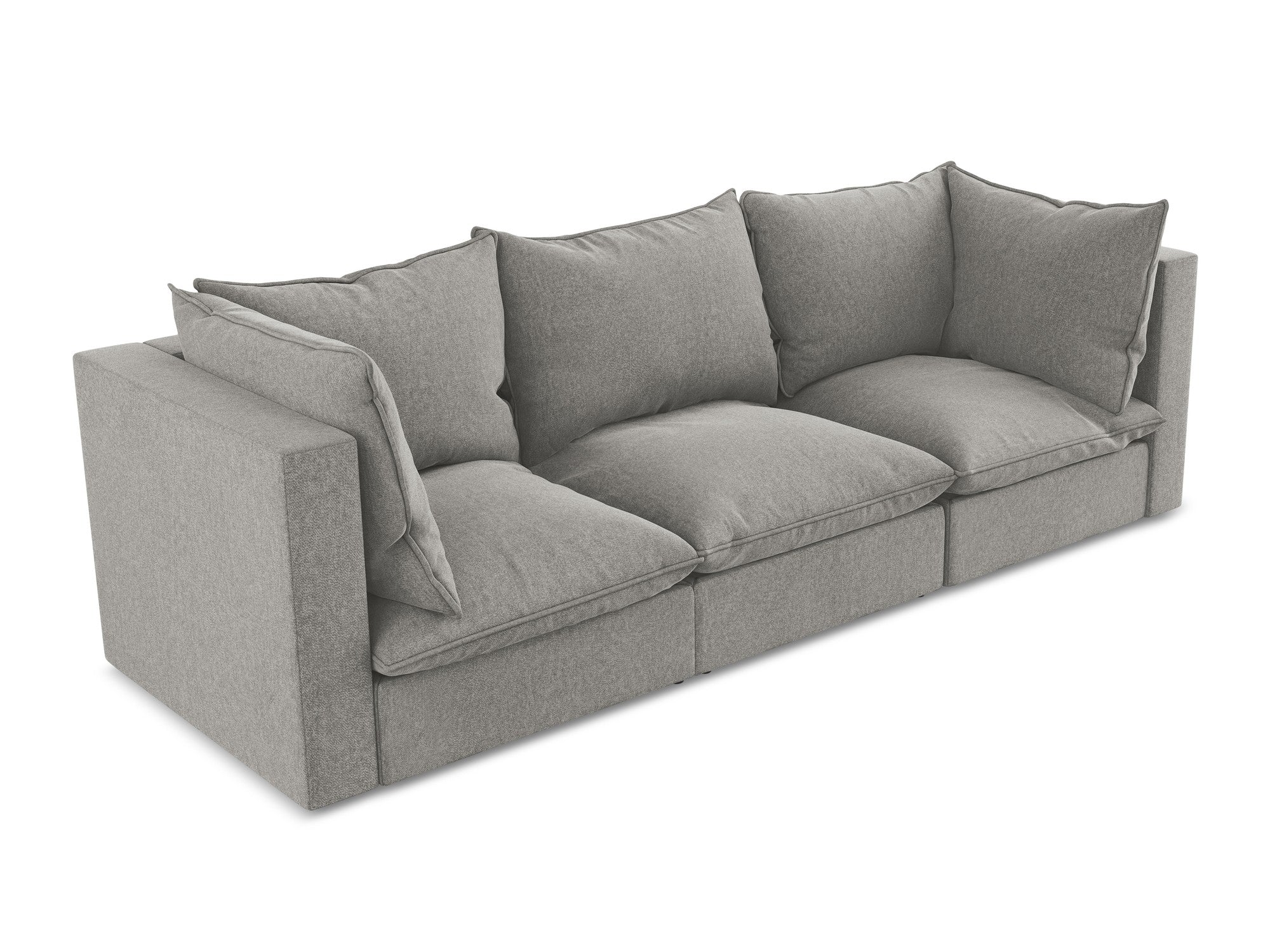 Velvet Sofa for 3 People MANAO Gray