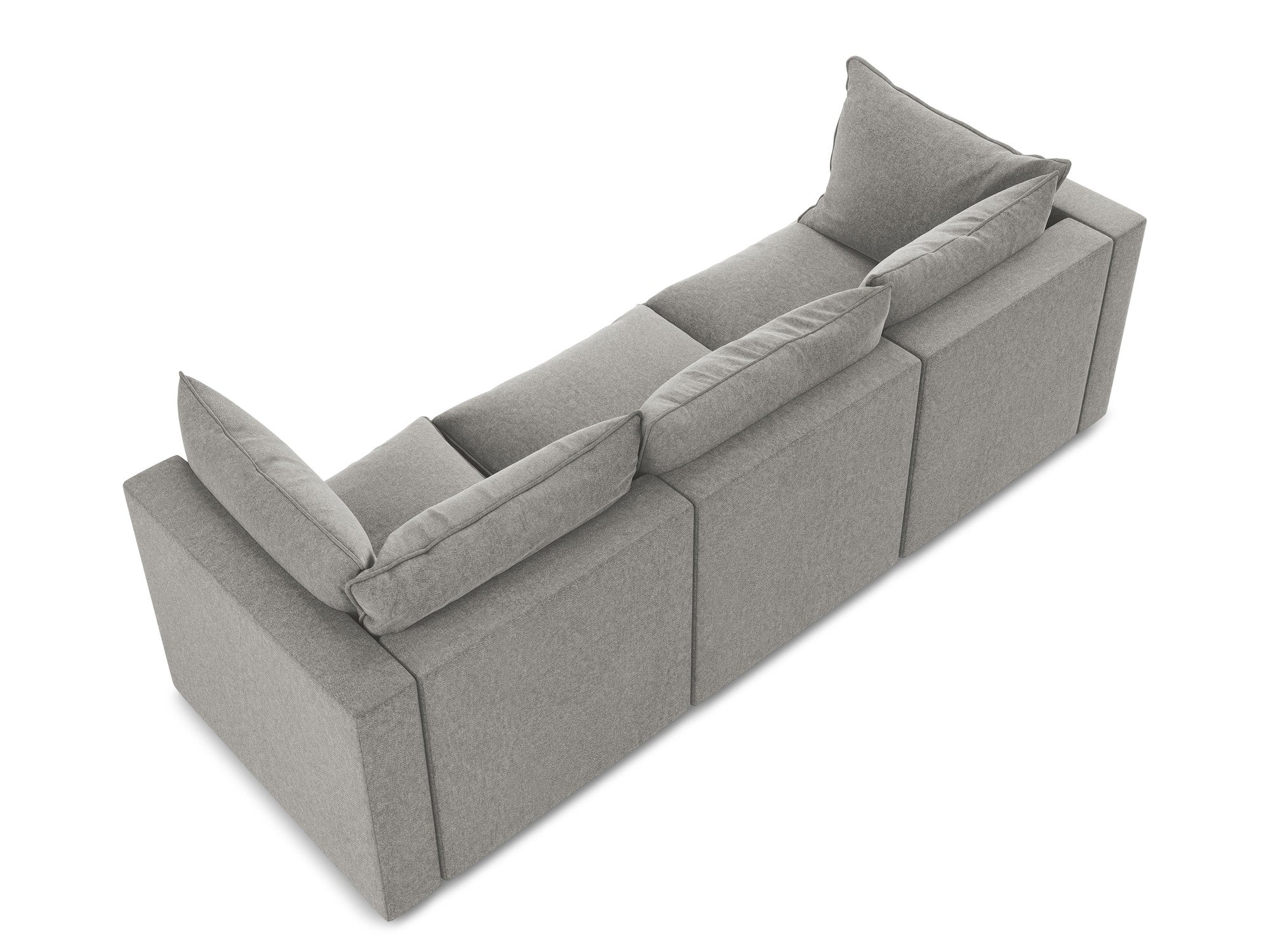 Velvet Sofa for 3 People MANAO Gray
