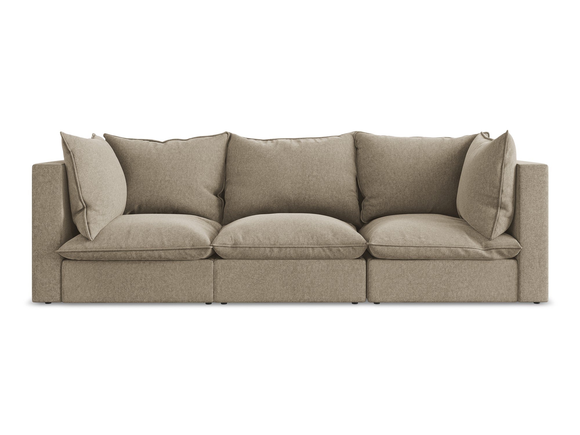 Velvet Sofa for 3 People MANAO Beige
