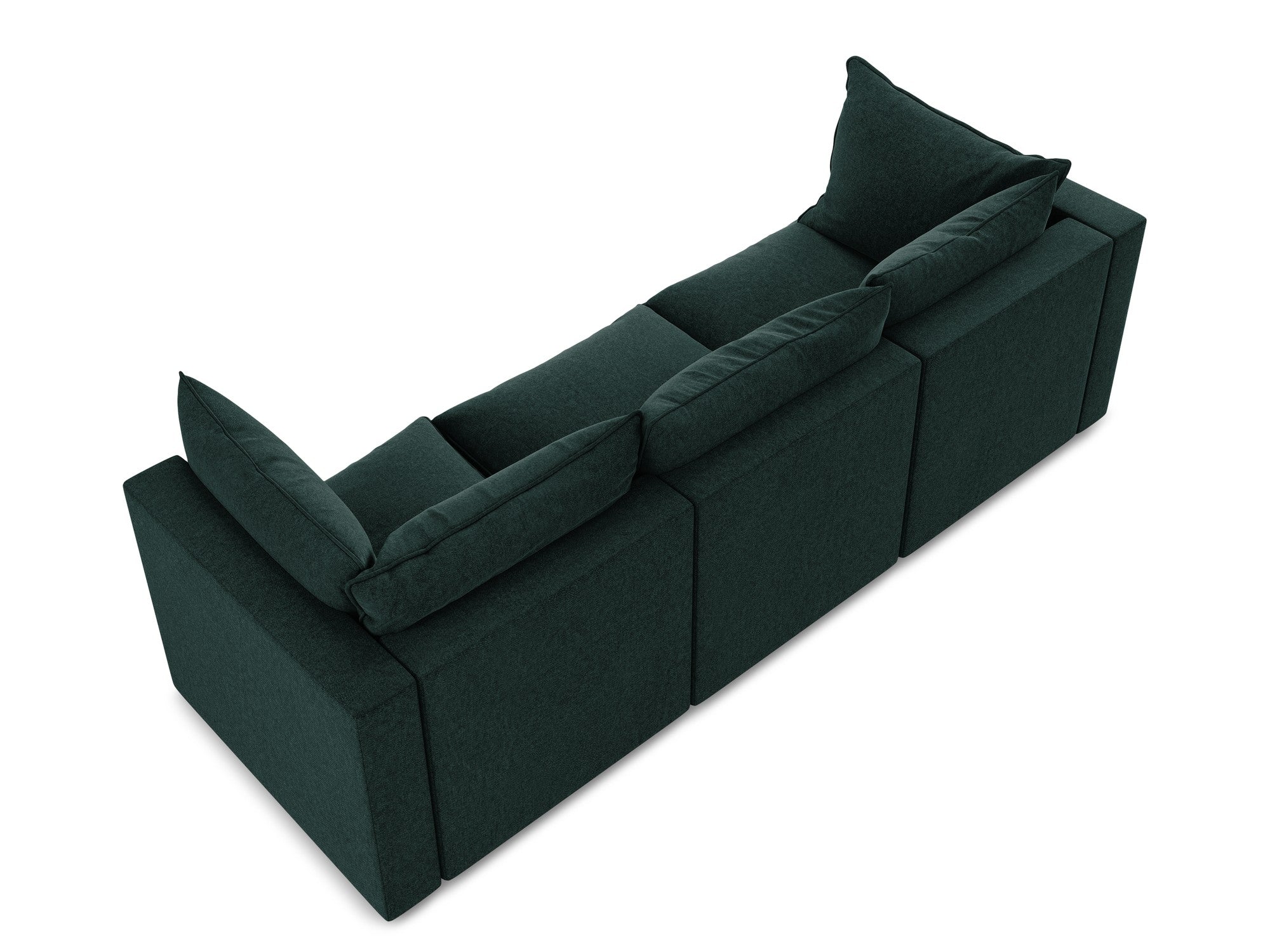 Velvet Sofa for 3 People MANAO Gray-Green