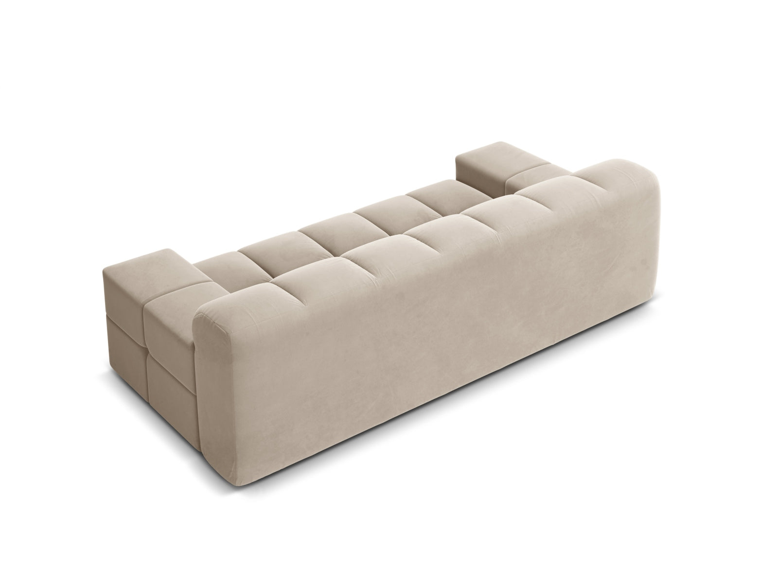 Sofa aus Samt 2-sitzig AGAVE hellbeige