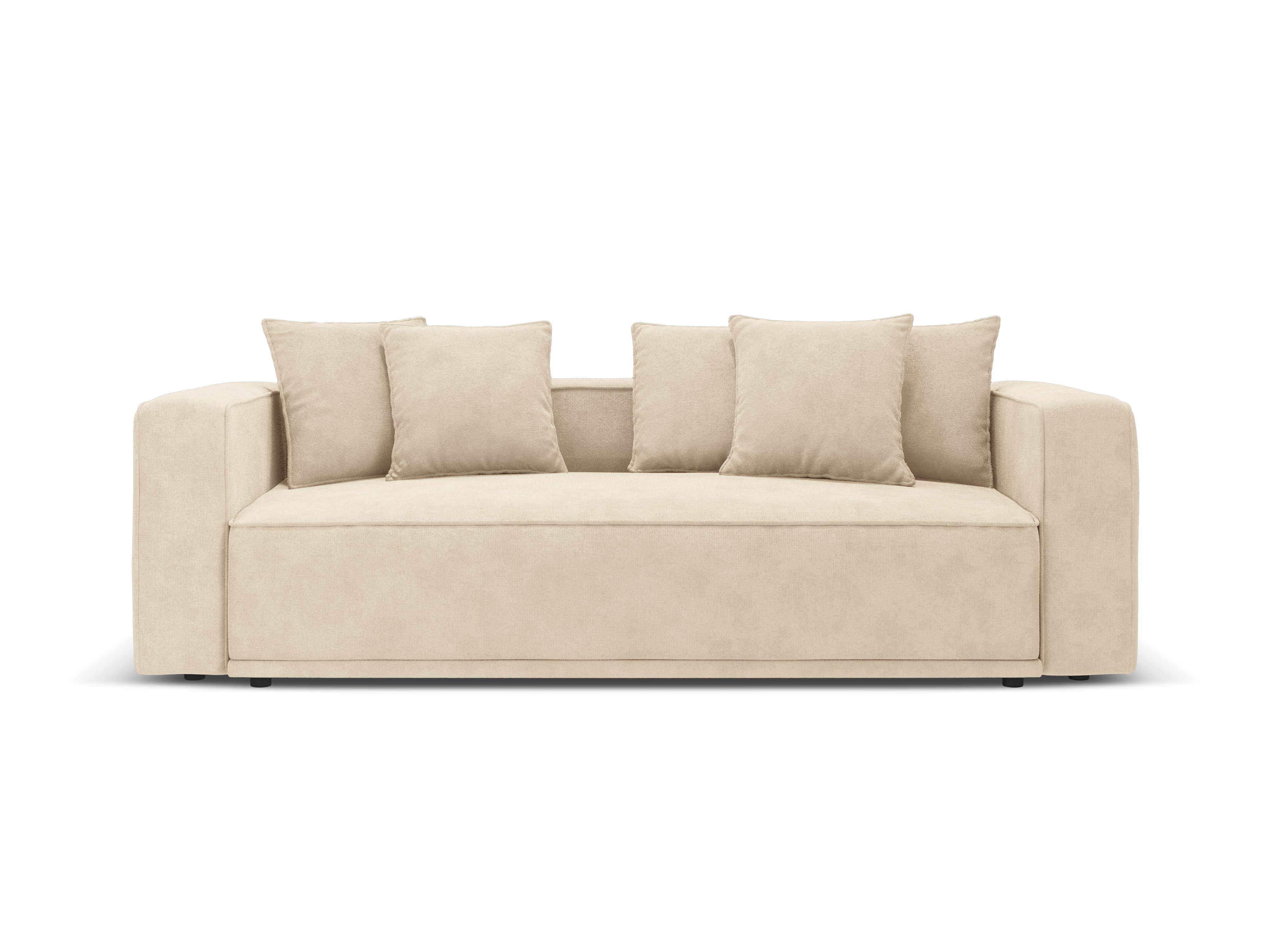 Sofa aus Samt mit Schlaf-Funktion RIBES hellbeige