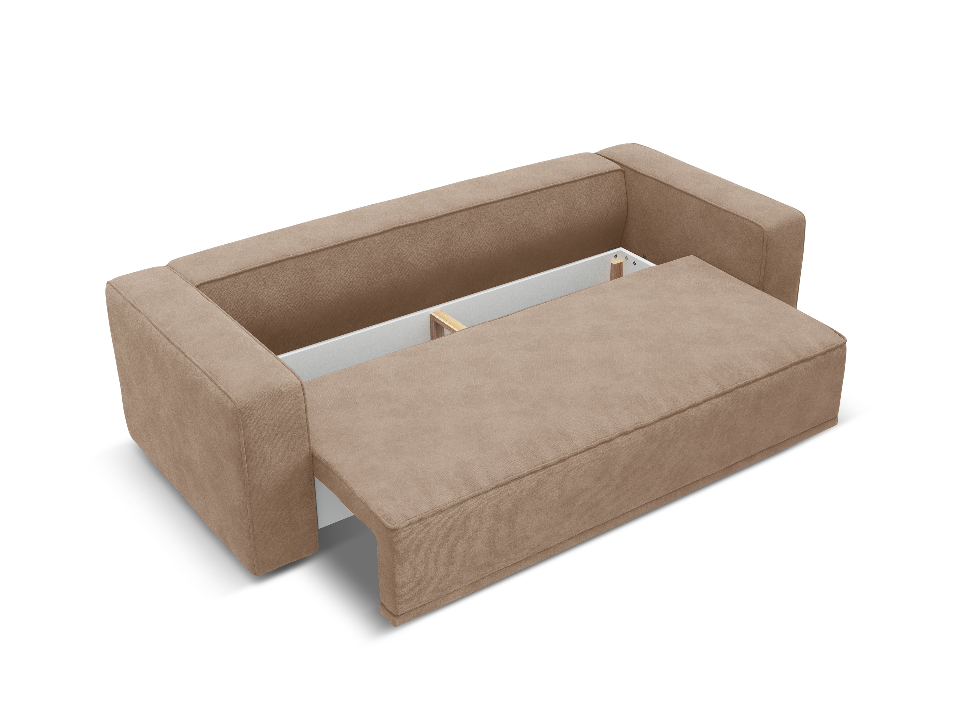 Samtsofa mit Schlaf-Funktion RIBES dunkelbeige