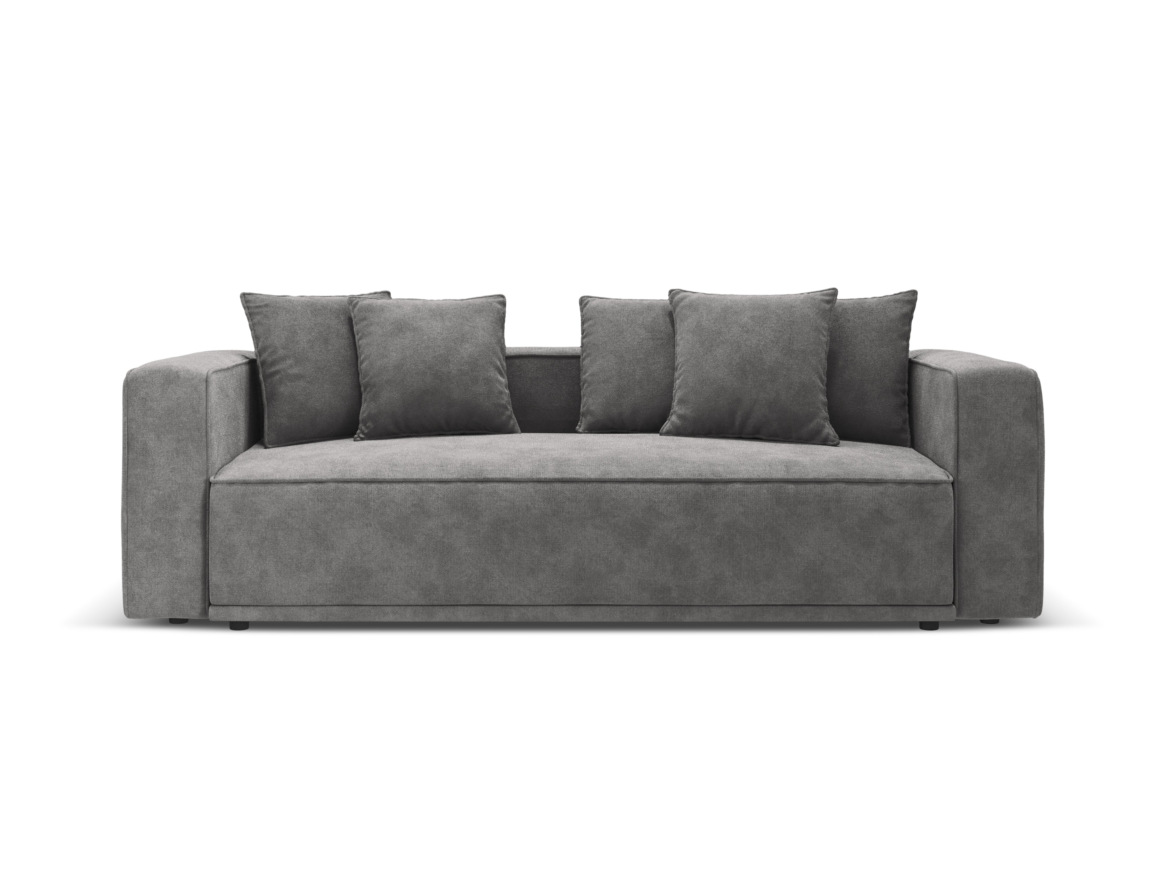 Velvet sofa with sleeping function RIBES gray