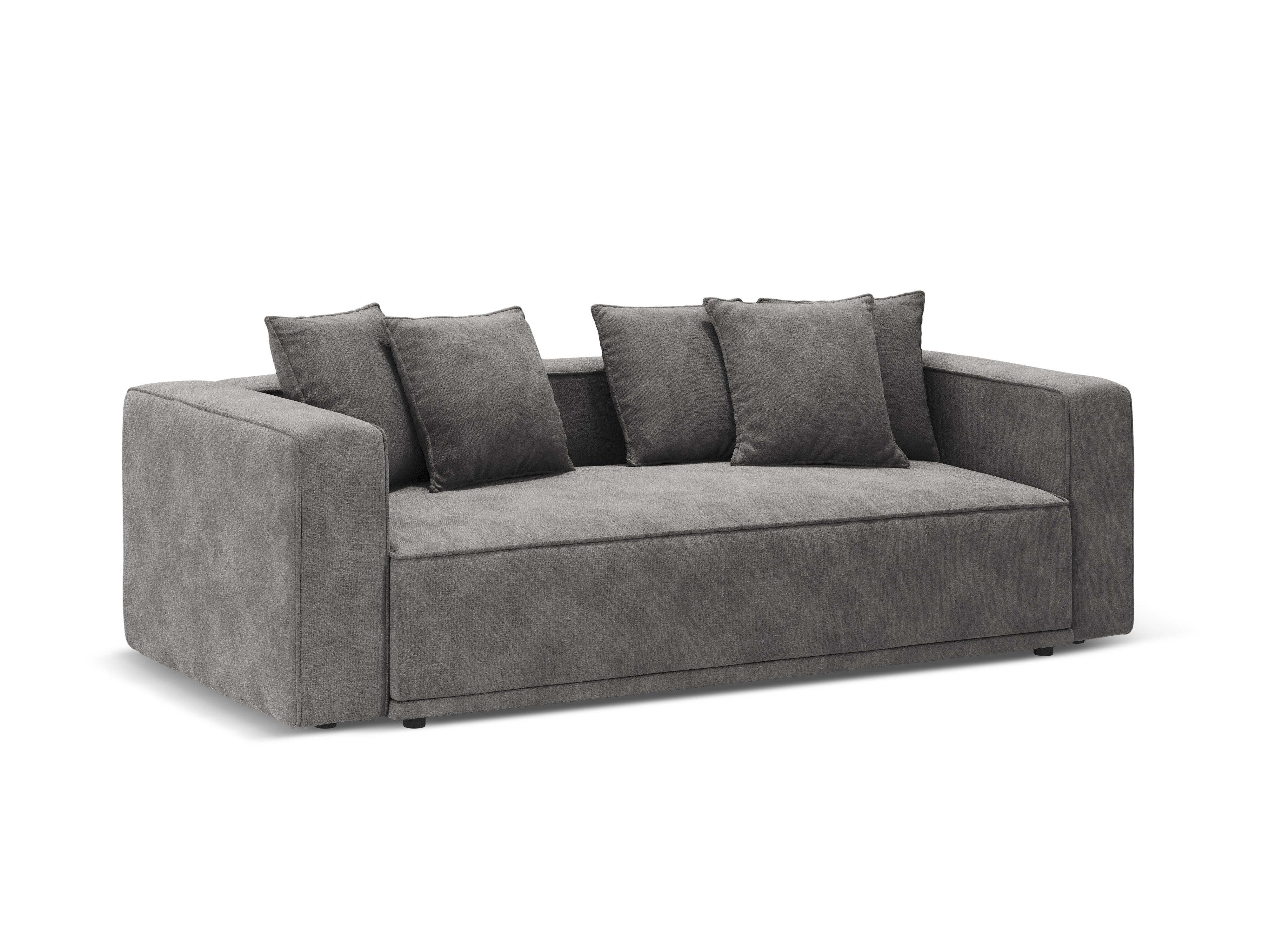Velvet sofa with sleeping function RIBES gray