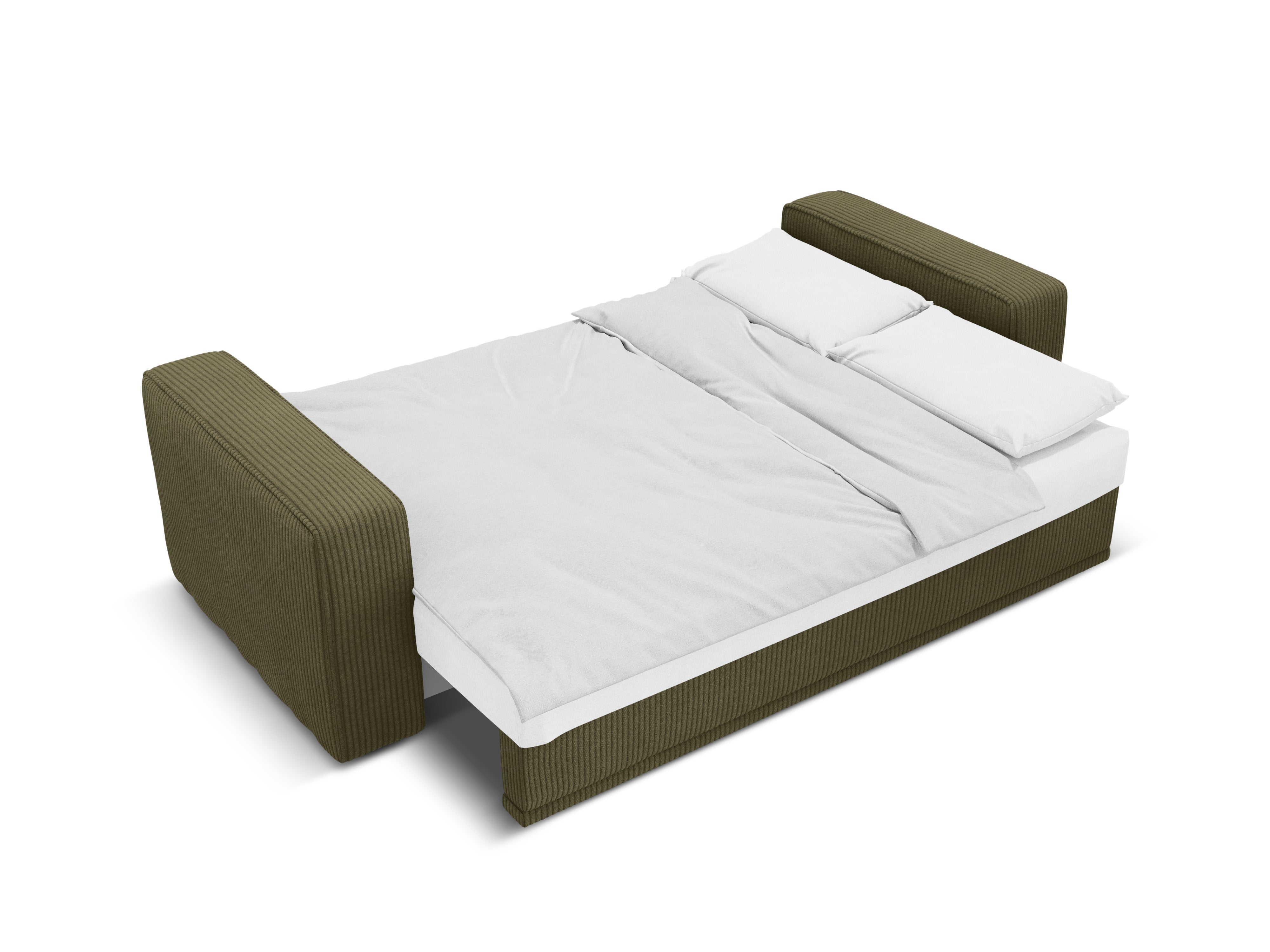 Sofa mit Schlaffunktion RIBES grün Cord