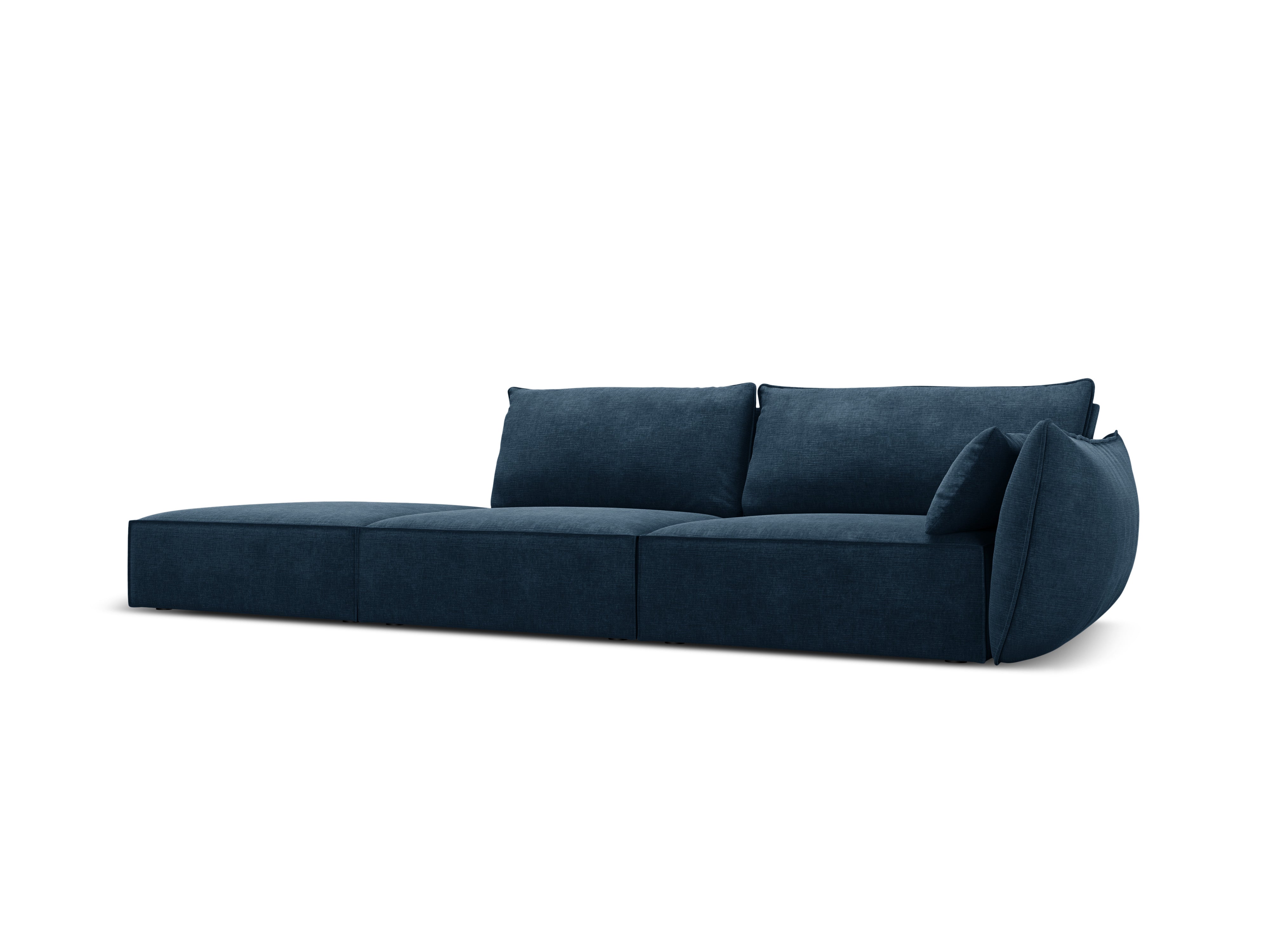 Sofa im Szenilowa -Stoff links -offen geöffnet Vanda Royal Granat