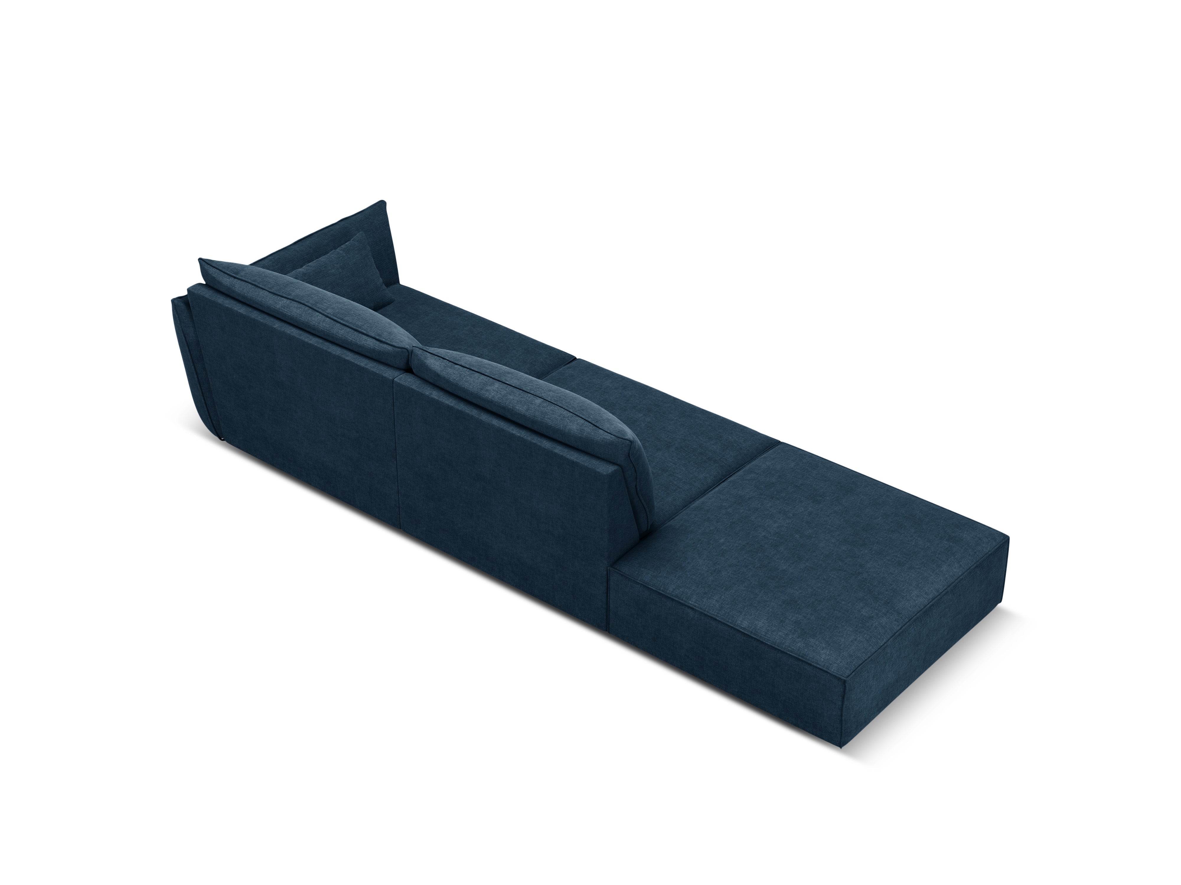Sofa im Szenilowa -Stoff links -offen geöffnet Vanda Royal Granat