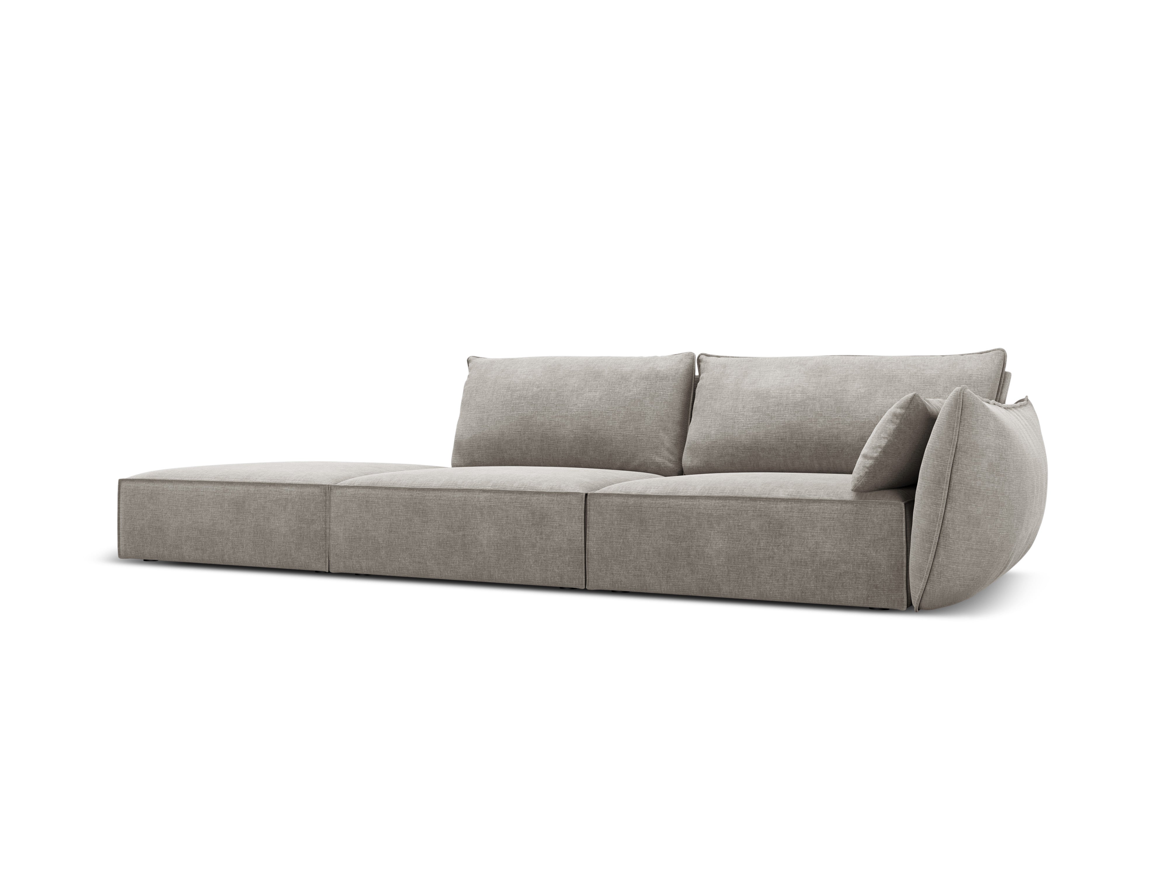 Sofa im Sofa -Stoff gelassen -offen offener Vanda Jasnoszary