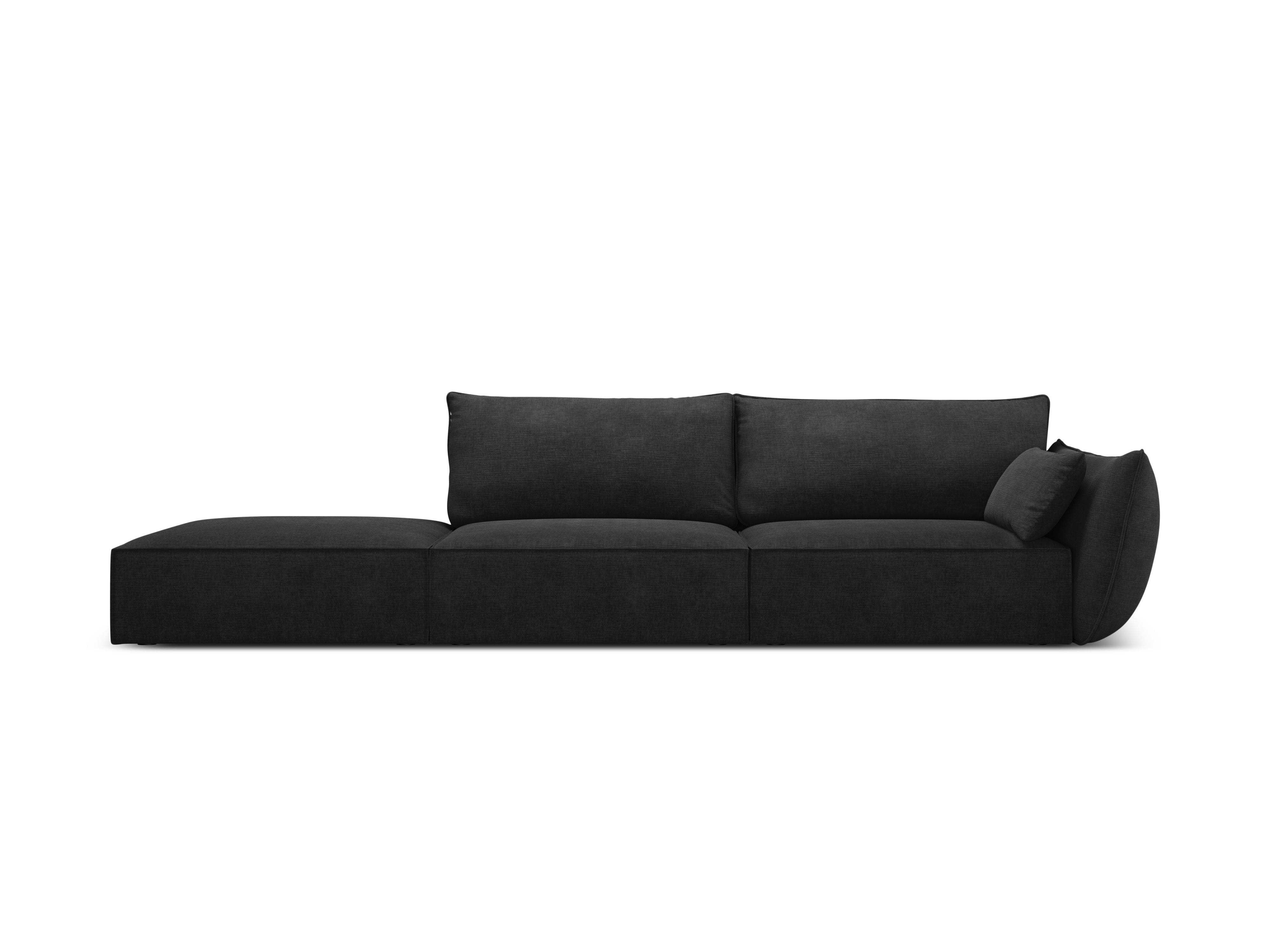 Sofa im Szenilowa -Stoff links -offen geöffnet Vanda Czarny