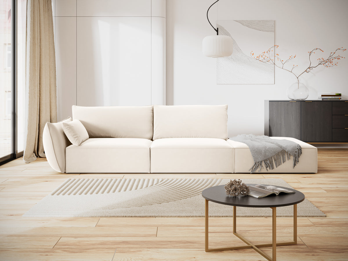 RECHTEN -SANDEL VELVET -SOFA Offener Vanda Beige