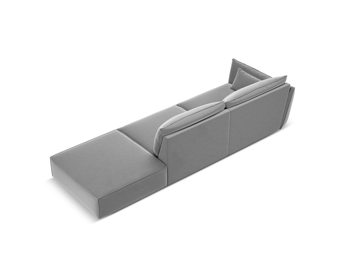 RECHTEN -SANDEL VELVET -SOFA Offen Vanda Grey