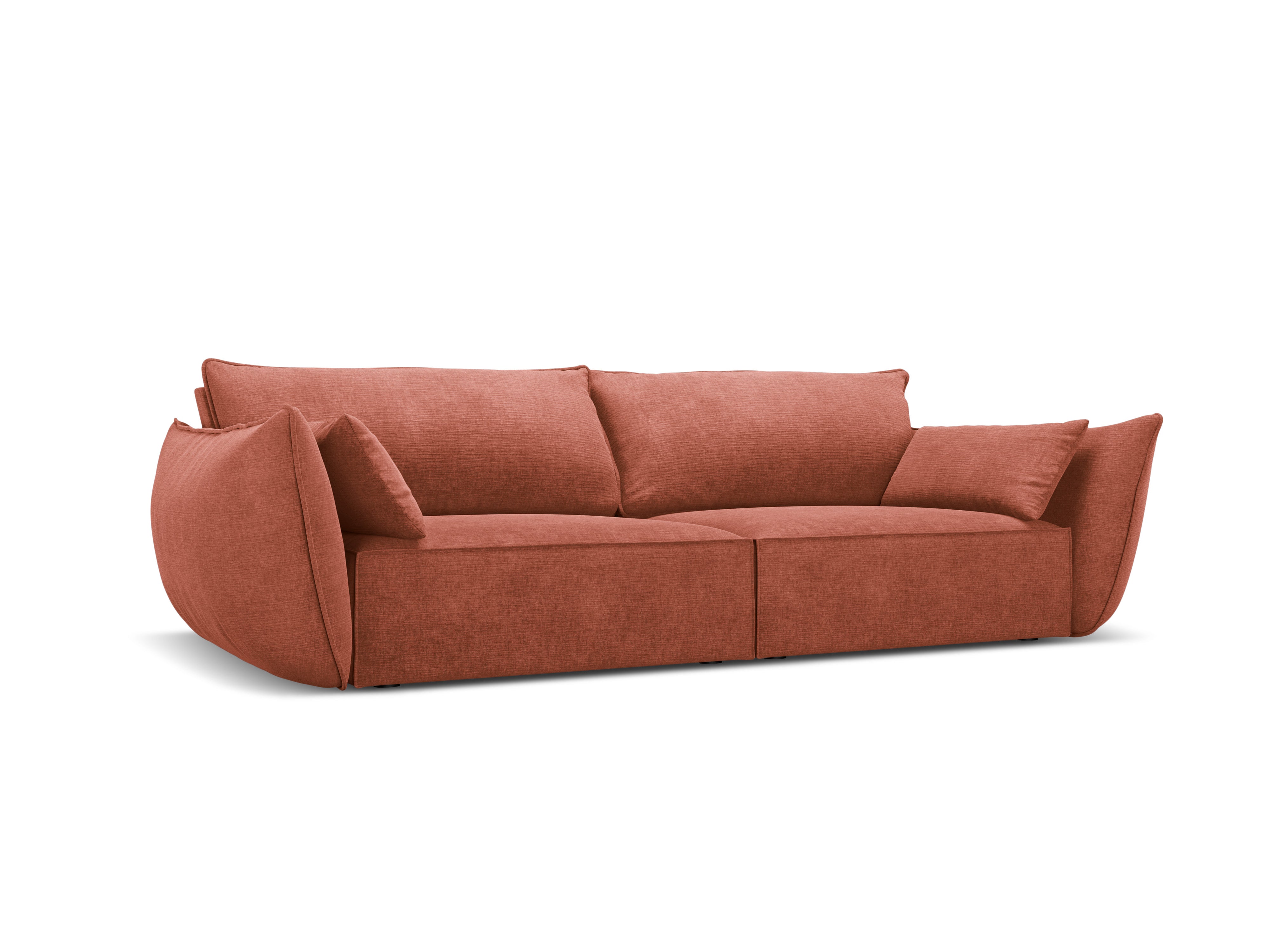 Sofa im sielilianischen Stoff von 3-Personen Vanda Terracotta