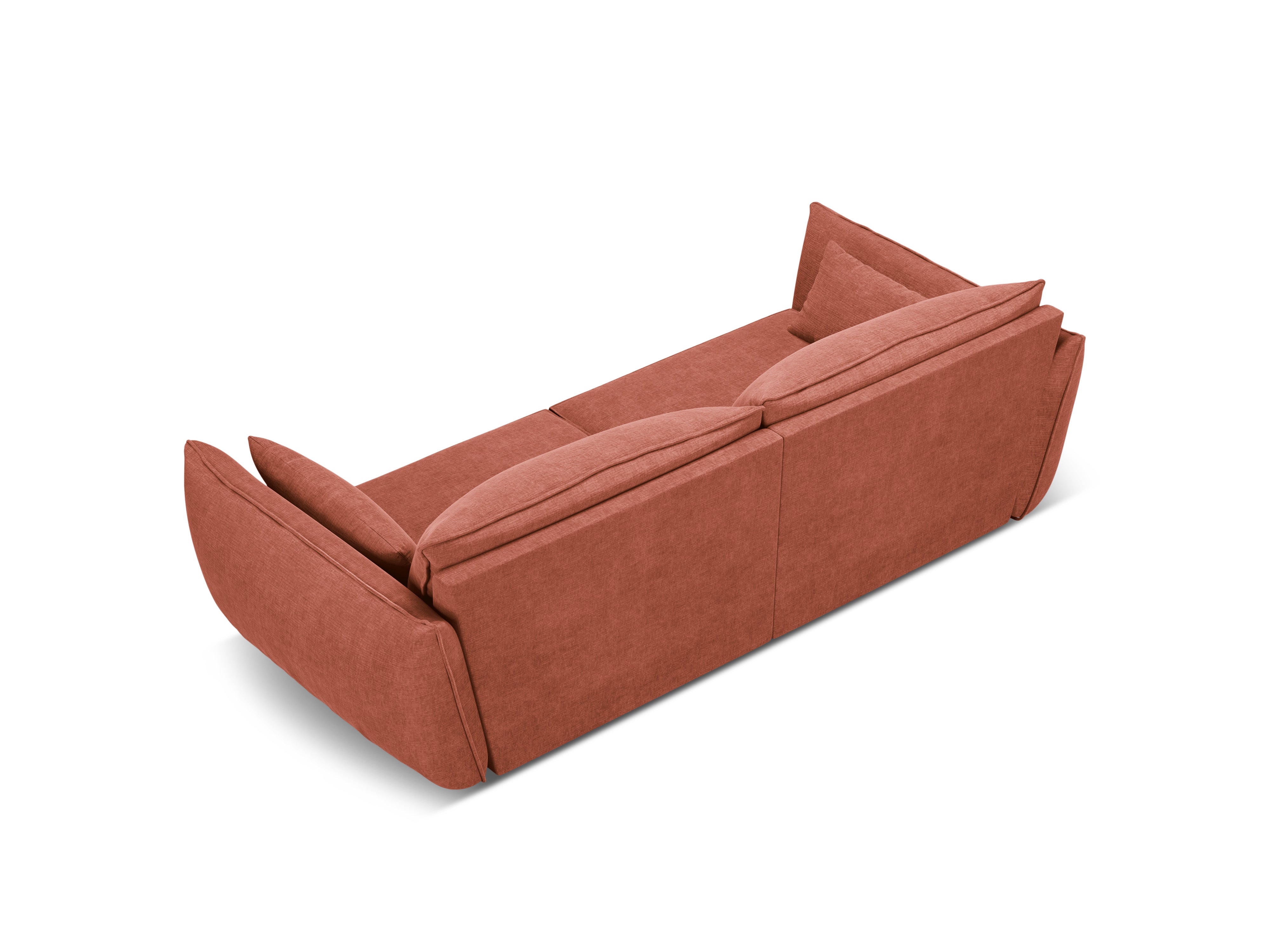 Sofa im sielilianischen Stoff von 3-Personen Vanda Terracotta