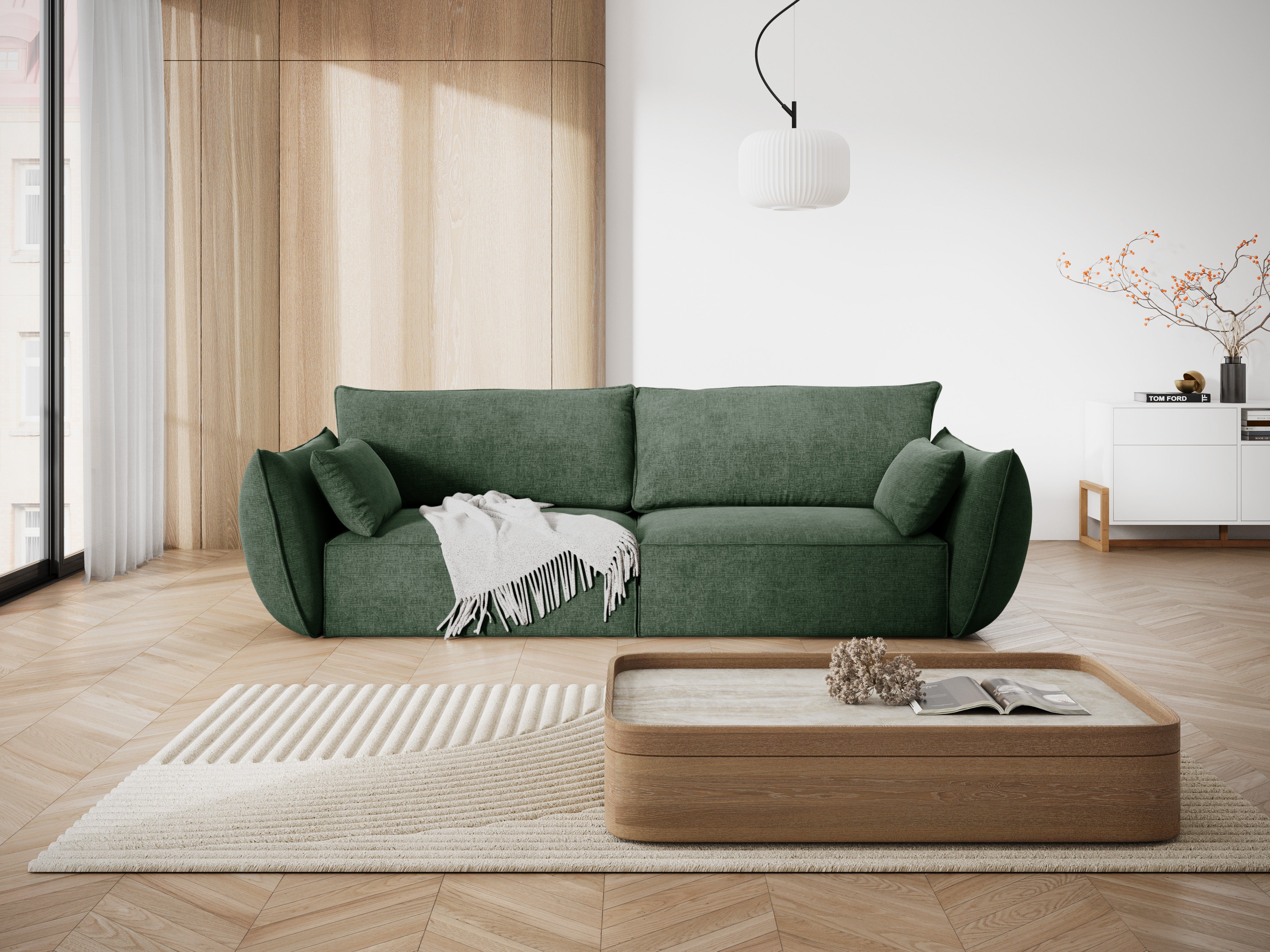 Sofa im Sofa -Stoff von 3. Vanda Flasche Grün
