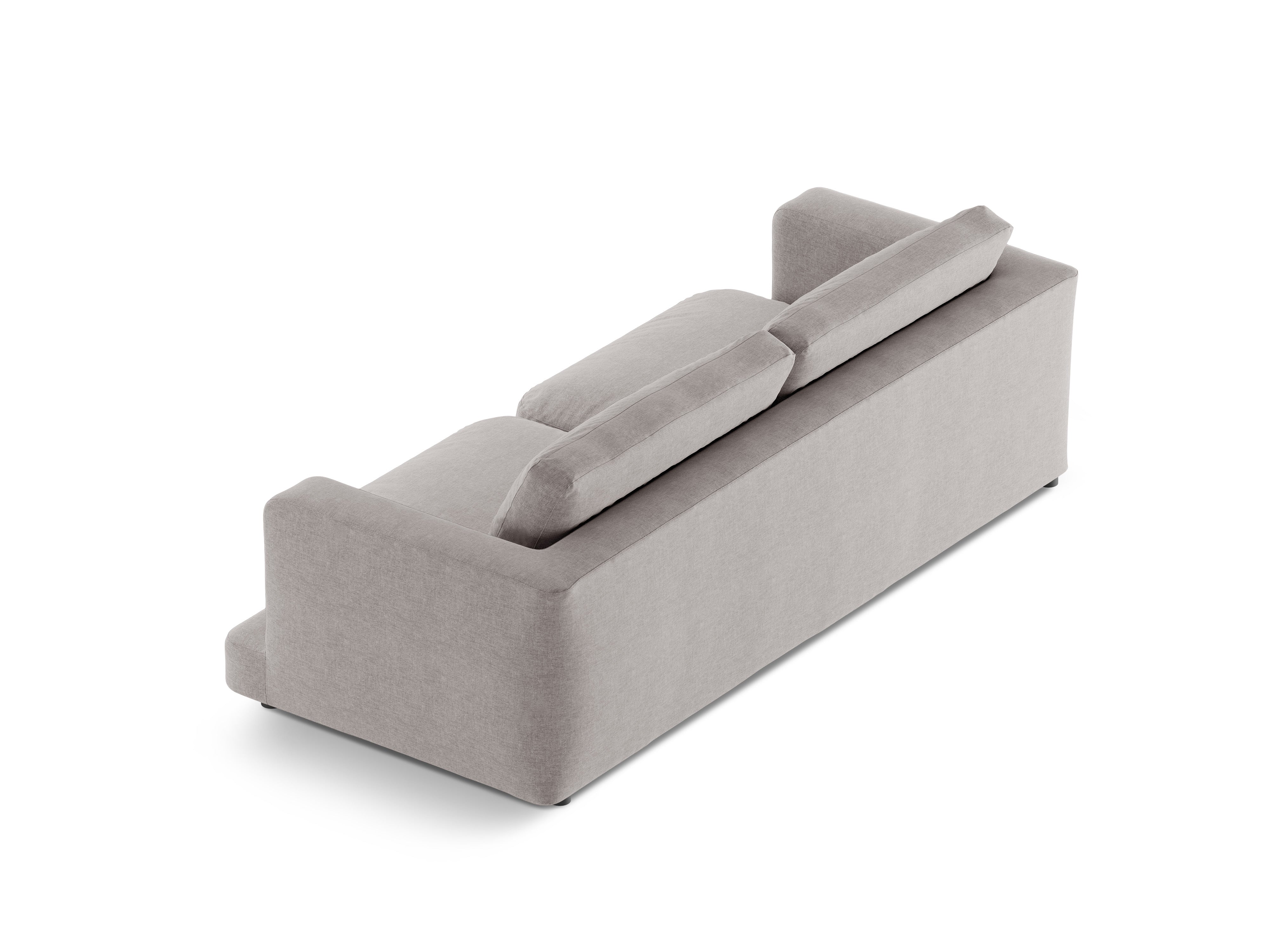 Sofa 3-Sitzer DAPHNE warmes graues Chenille