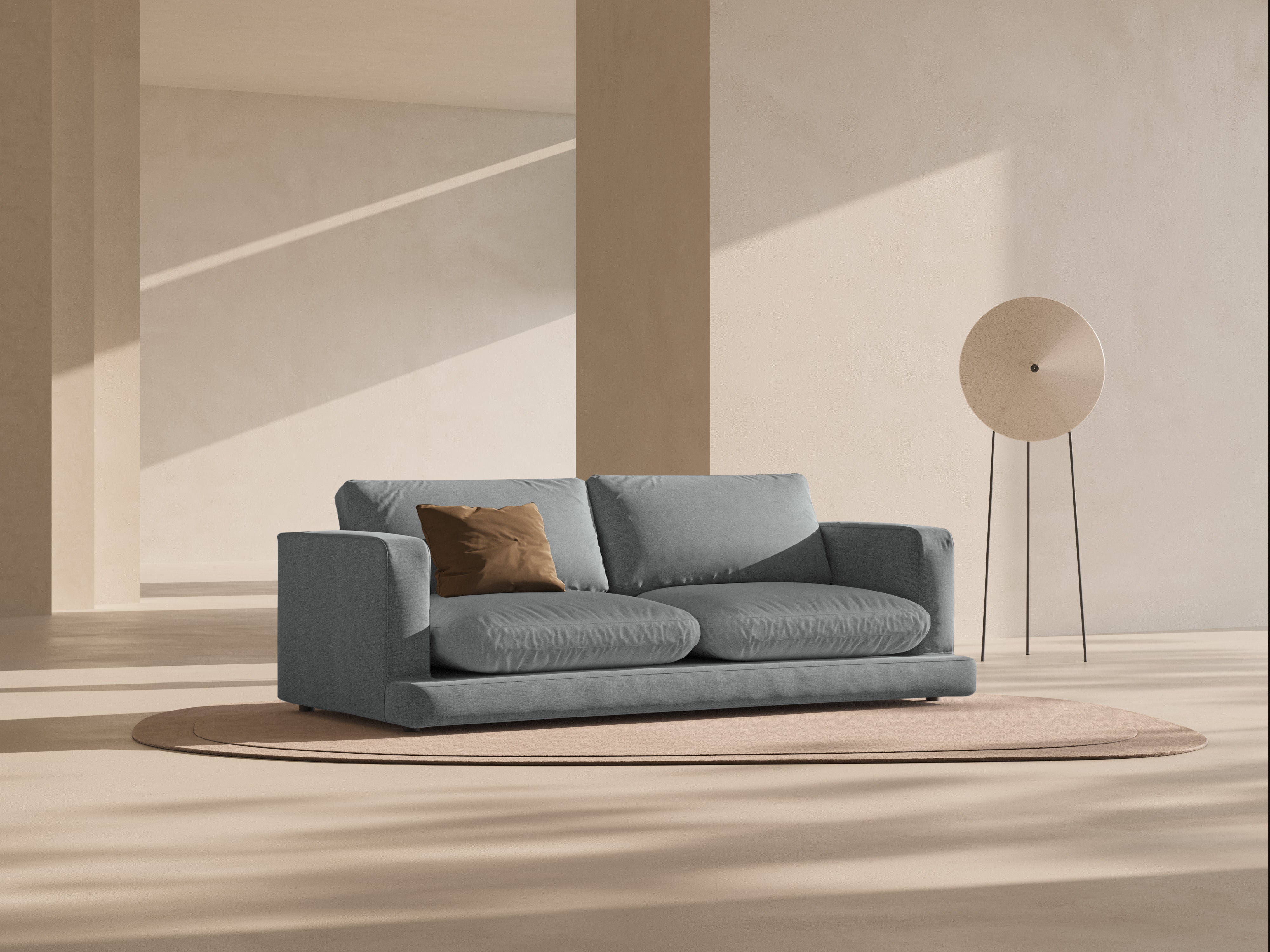 3-seater Sofa DAPHNE dark gray chenille