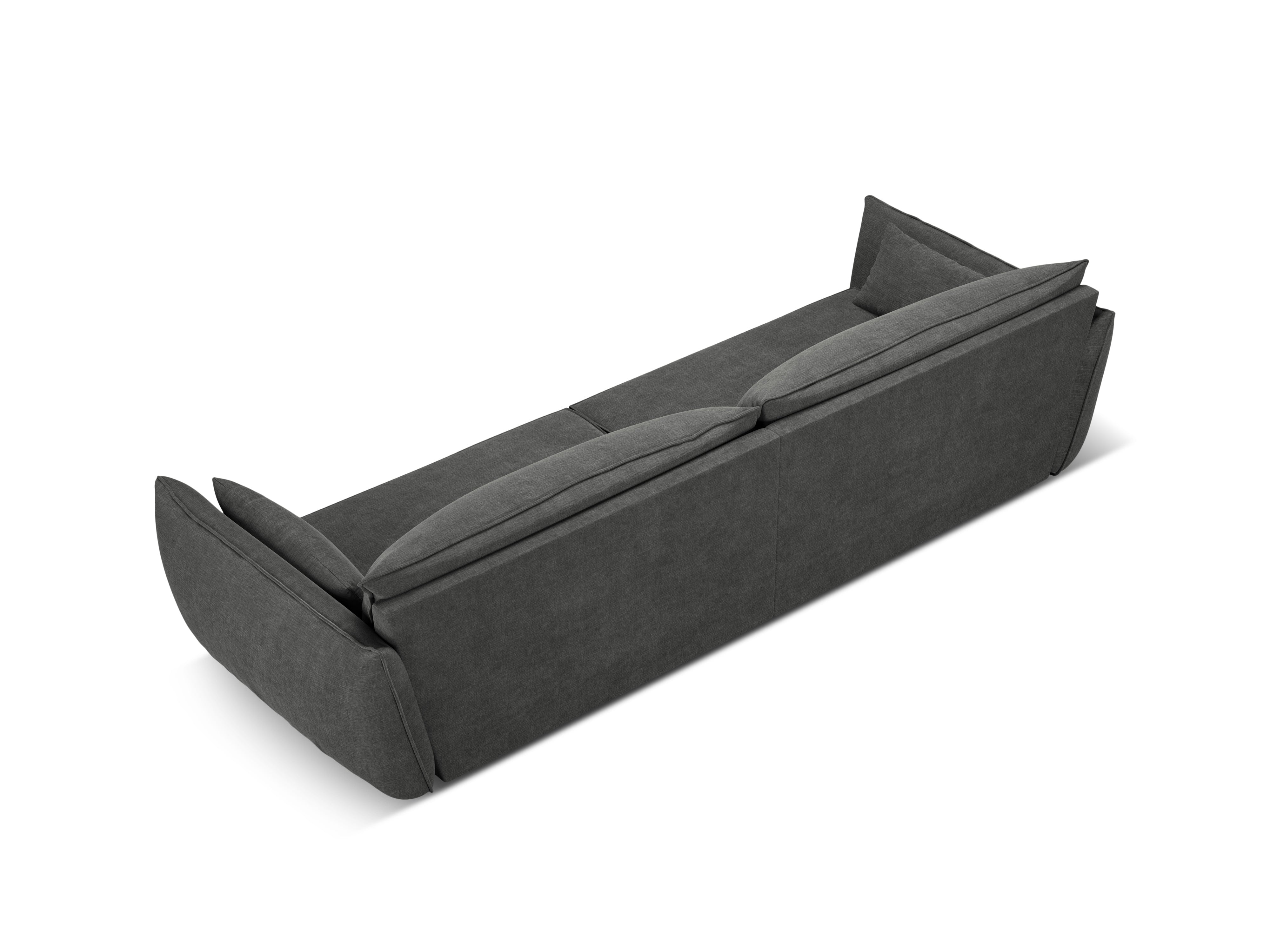 Sofa im Sofa Stoff aus 4-Personen Vanda Dunkelgrau