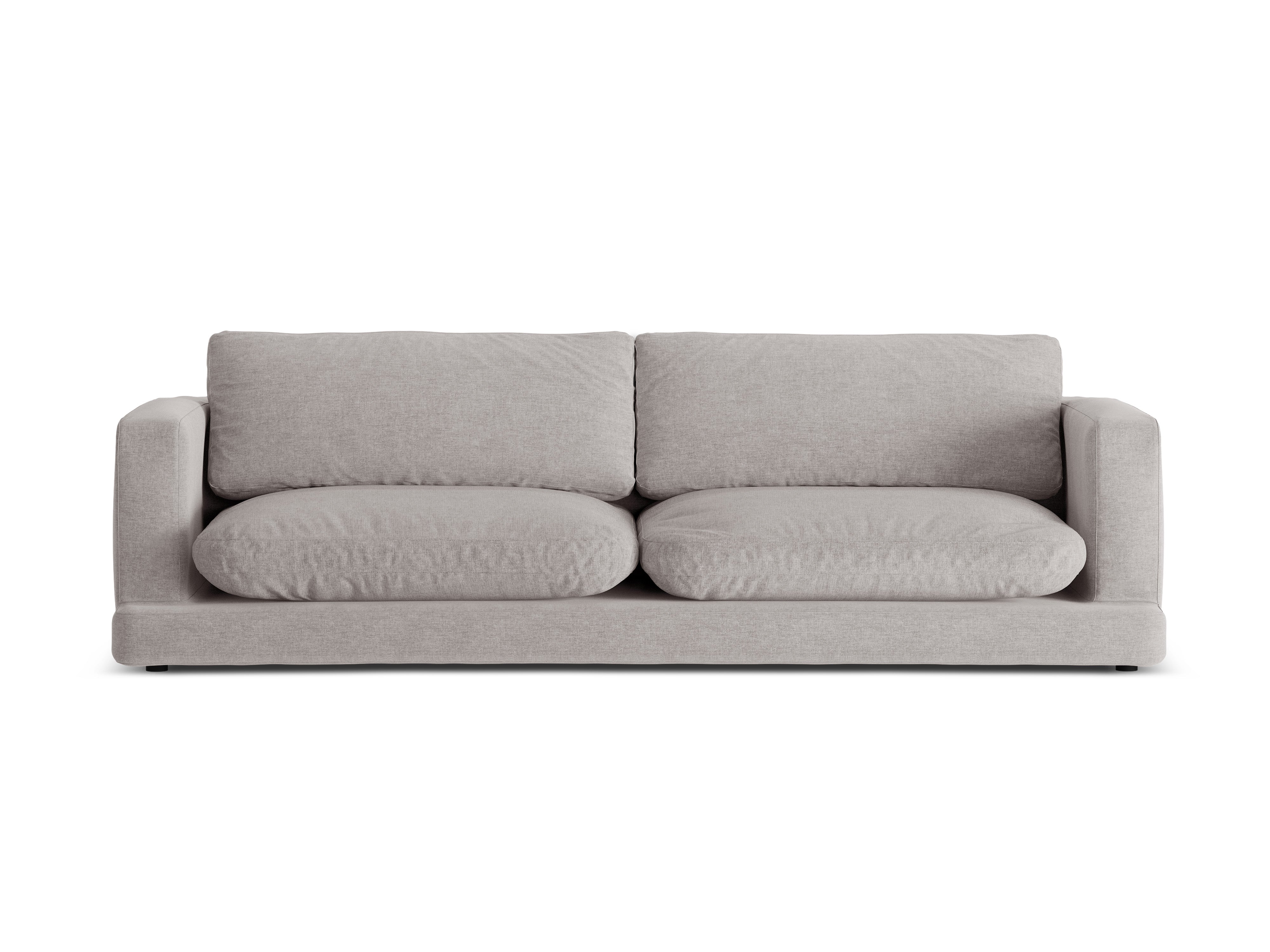 Sofa für 4 Personen DAPHNE warmes graues Chenille