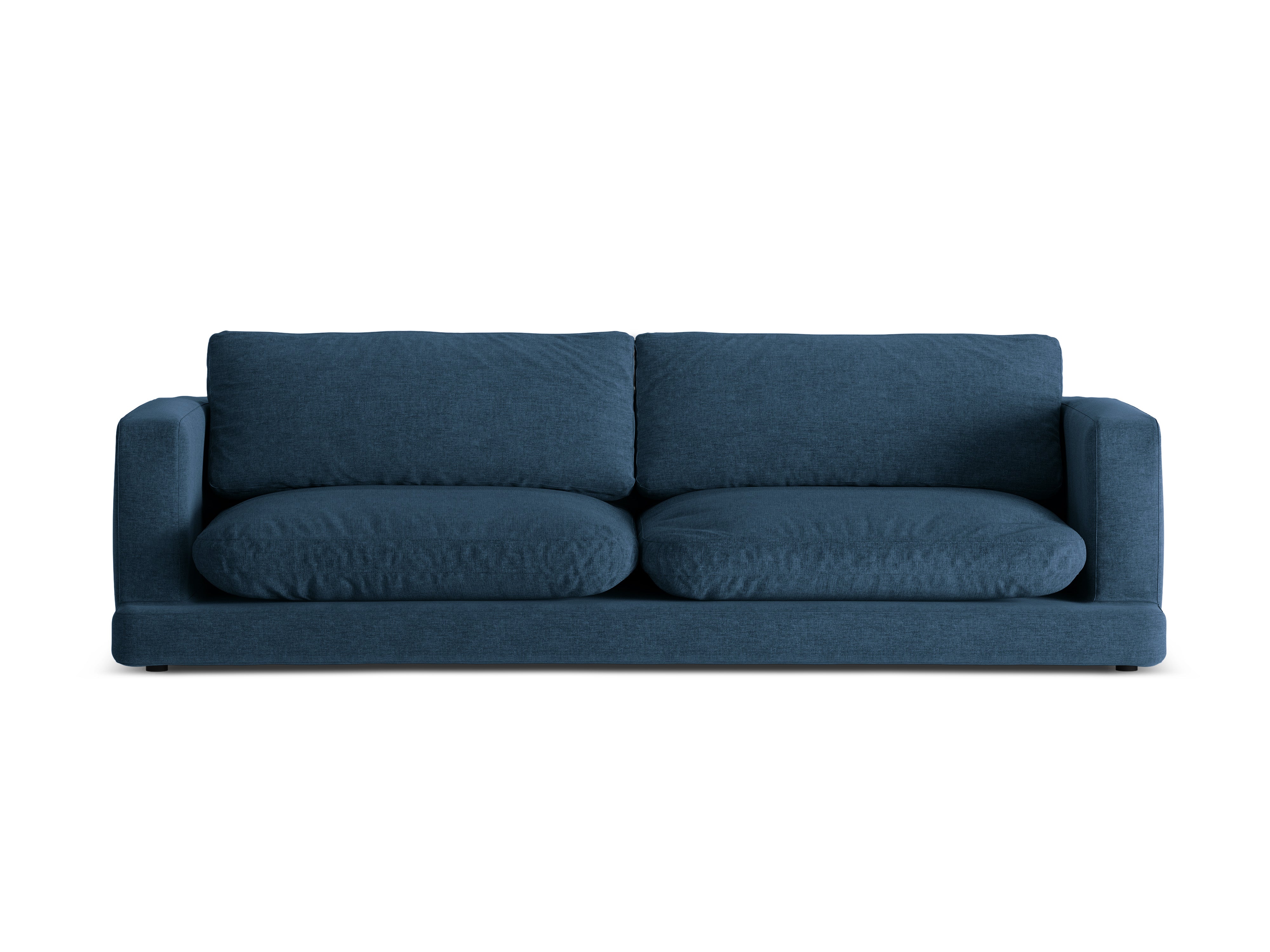 Sofa für 4 Personen DAPHNE dunkelblaues Chenille