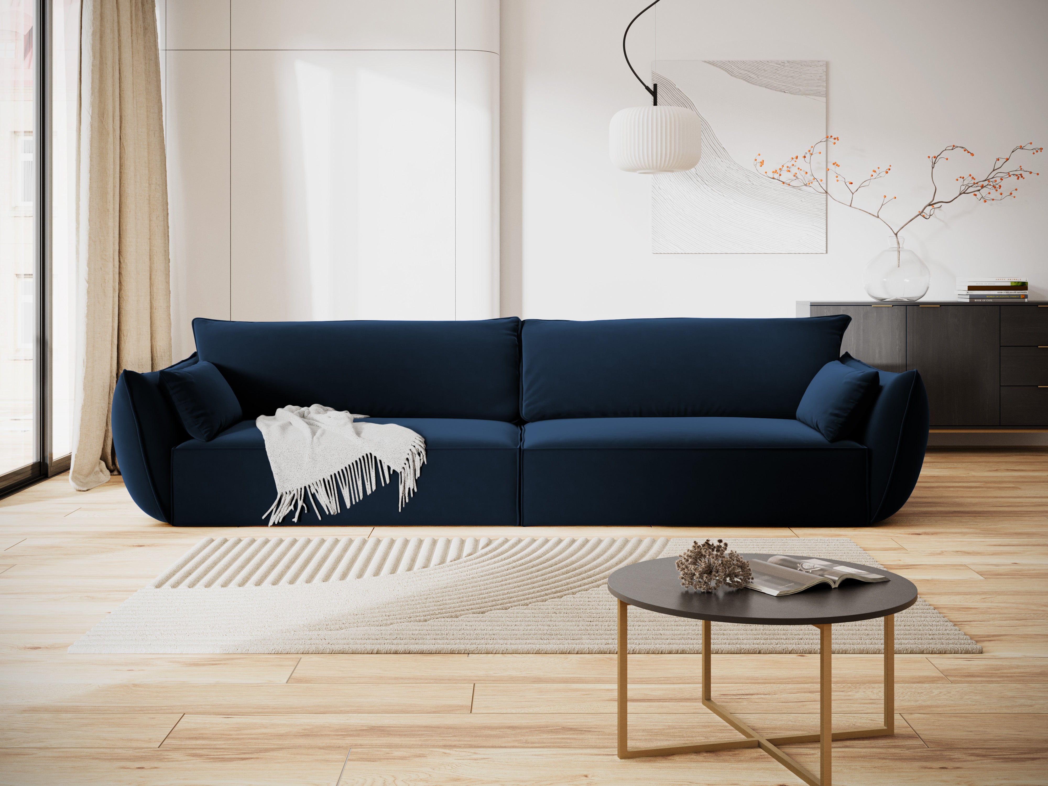 Vanda Marine Blue Vanda Velvet Sofa