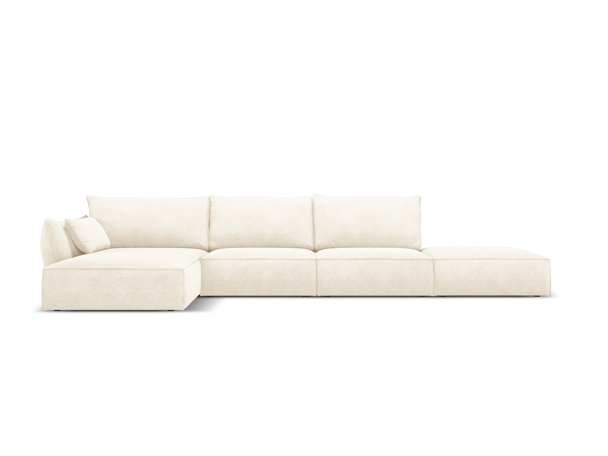 Eine Ecke im Skinil -Stoff links -offen offenes Vanda Licht Beige
