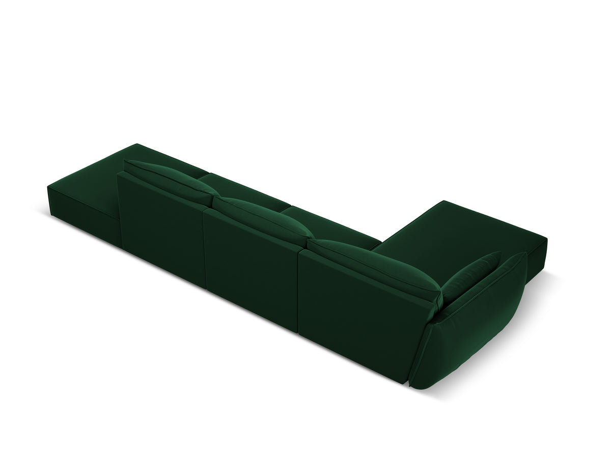 Links -Hand -Samt -Ecke Open Vanda Bottle Green