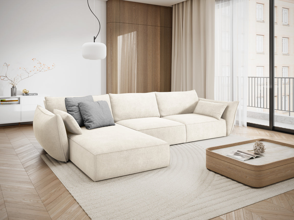 Eine Ecke im Szenil Stoff links 4-Personen-leichte Beige Vanda