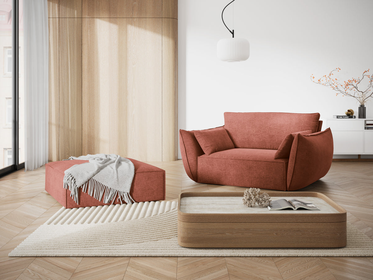 Pouf im Szenil Stoff von Vanda Terracott