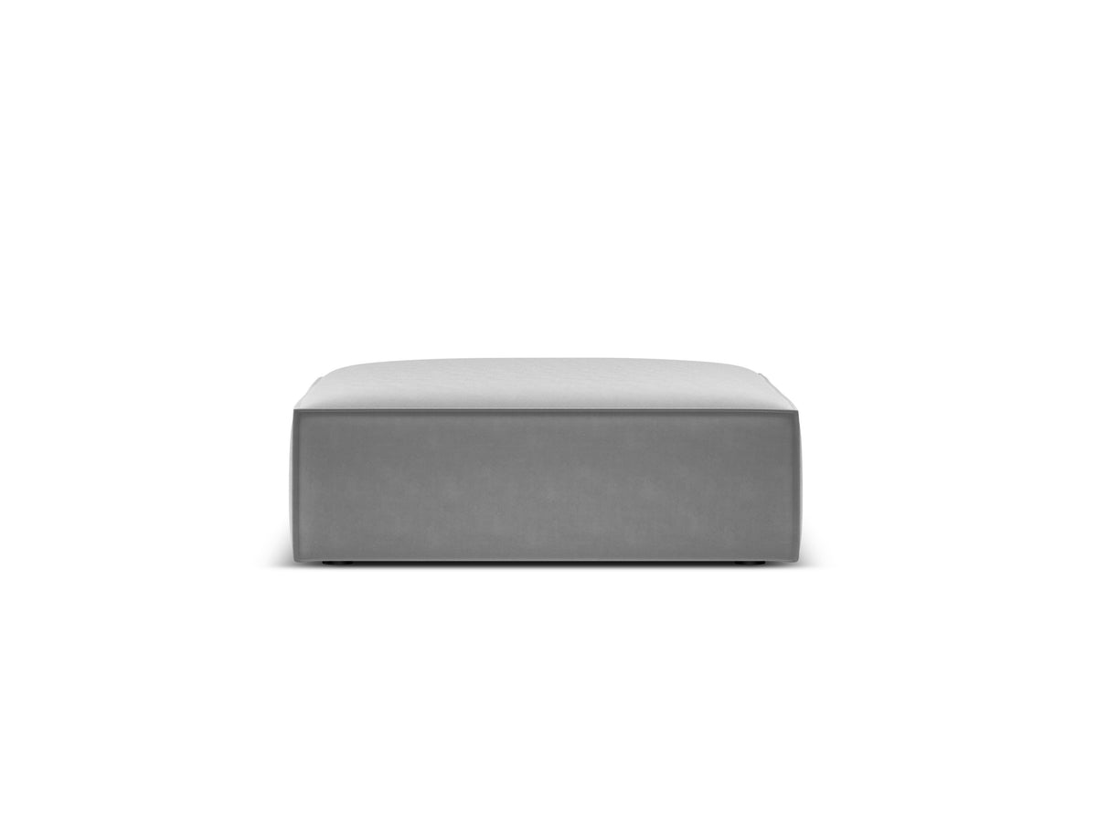 Vanda Grey Velvet Pouf