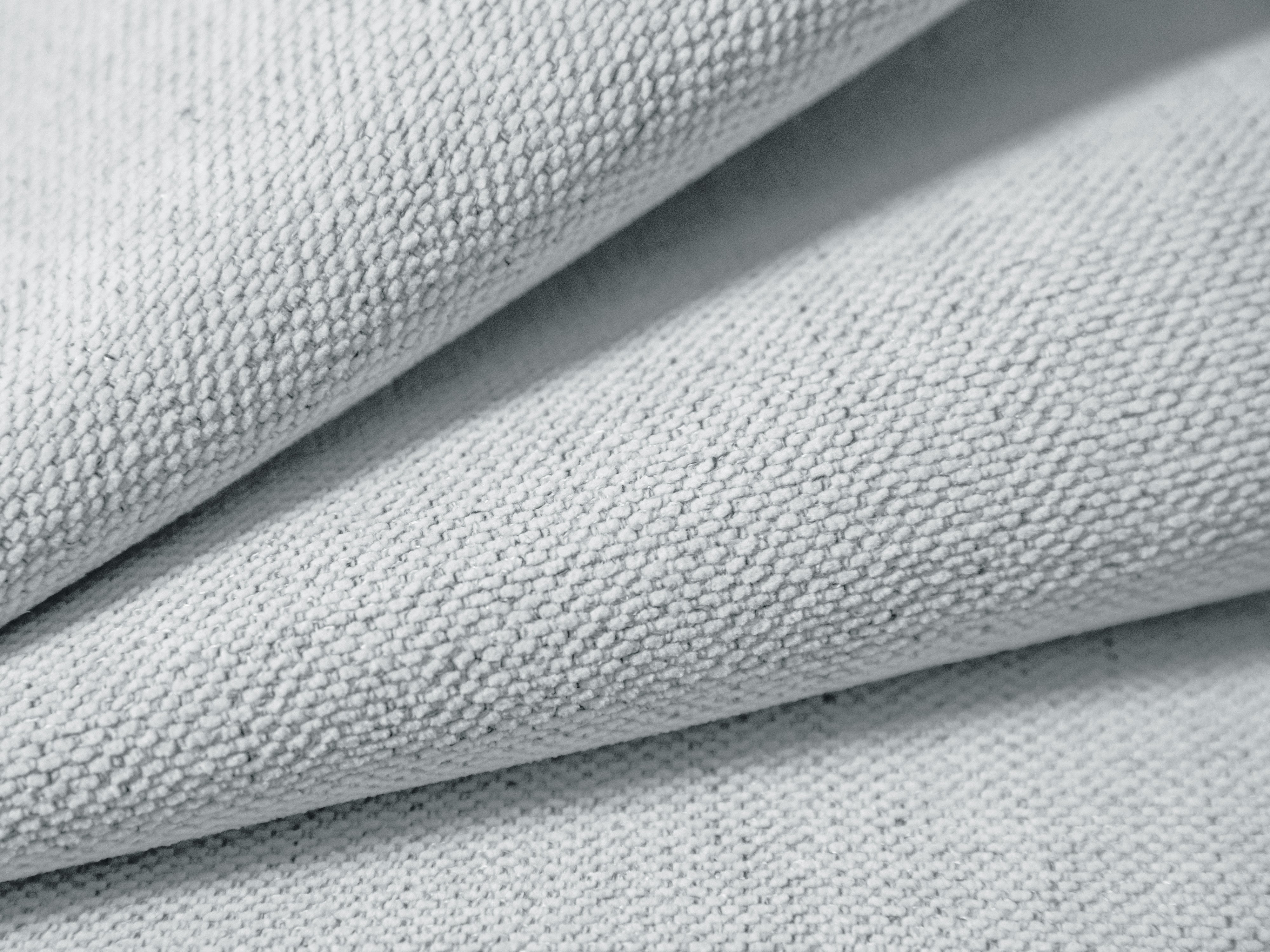 3-sitziger rechter Ecksofa AGAVE graues Chenille