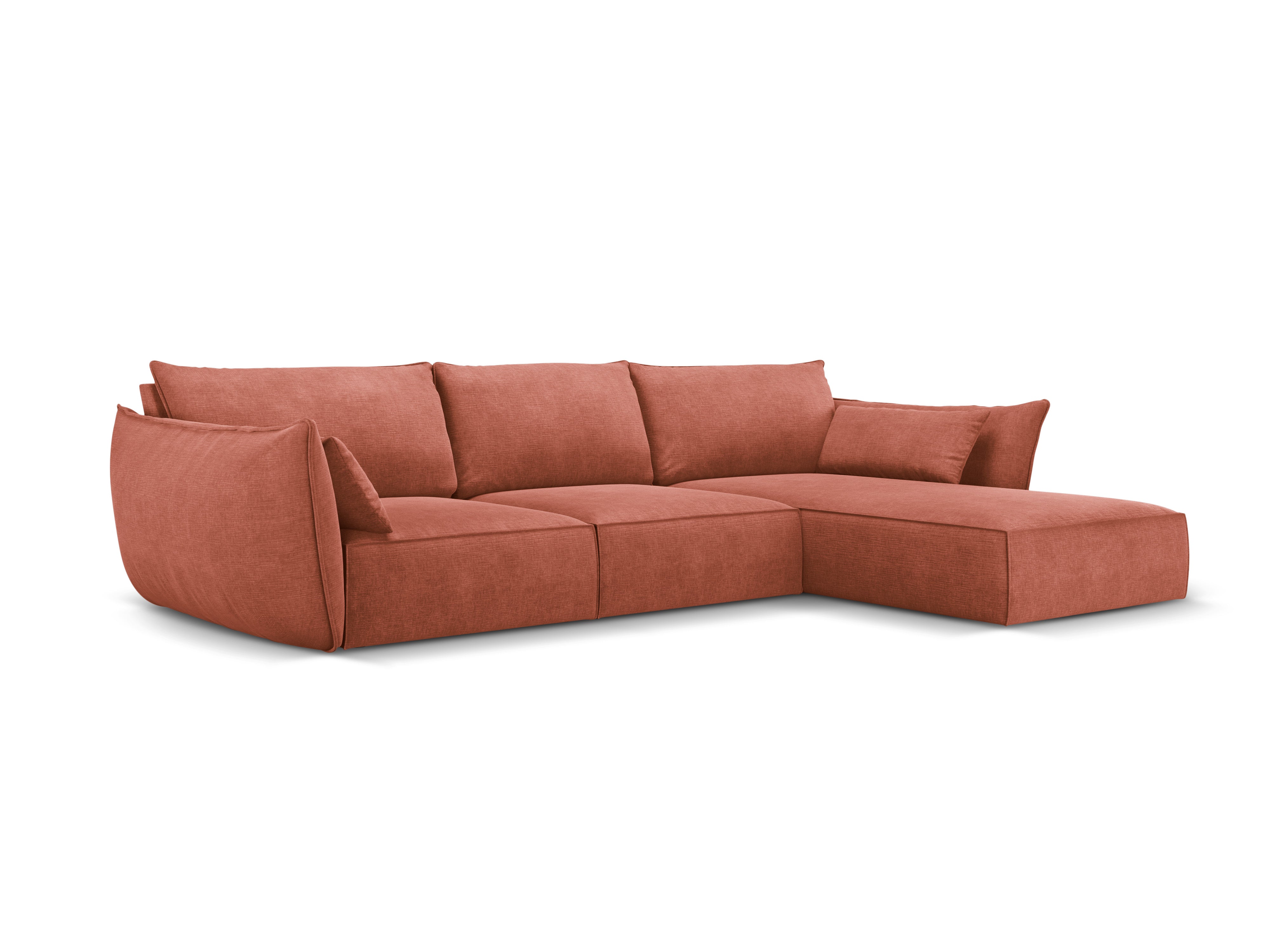 Eine Ecke im Szenil-Stoff rechtsseitig 4-Personen Vanda Terracotta