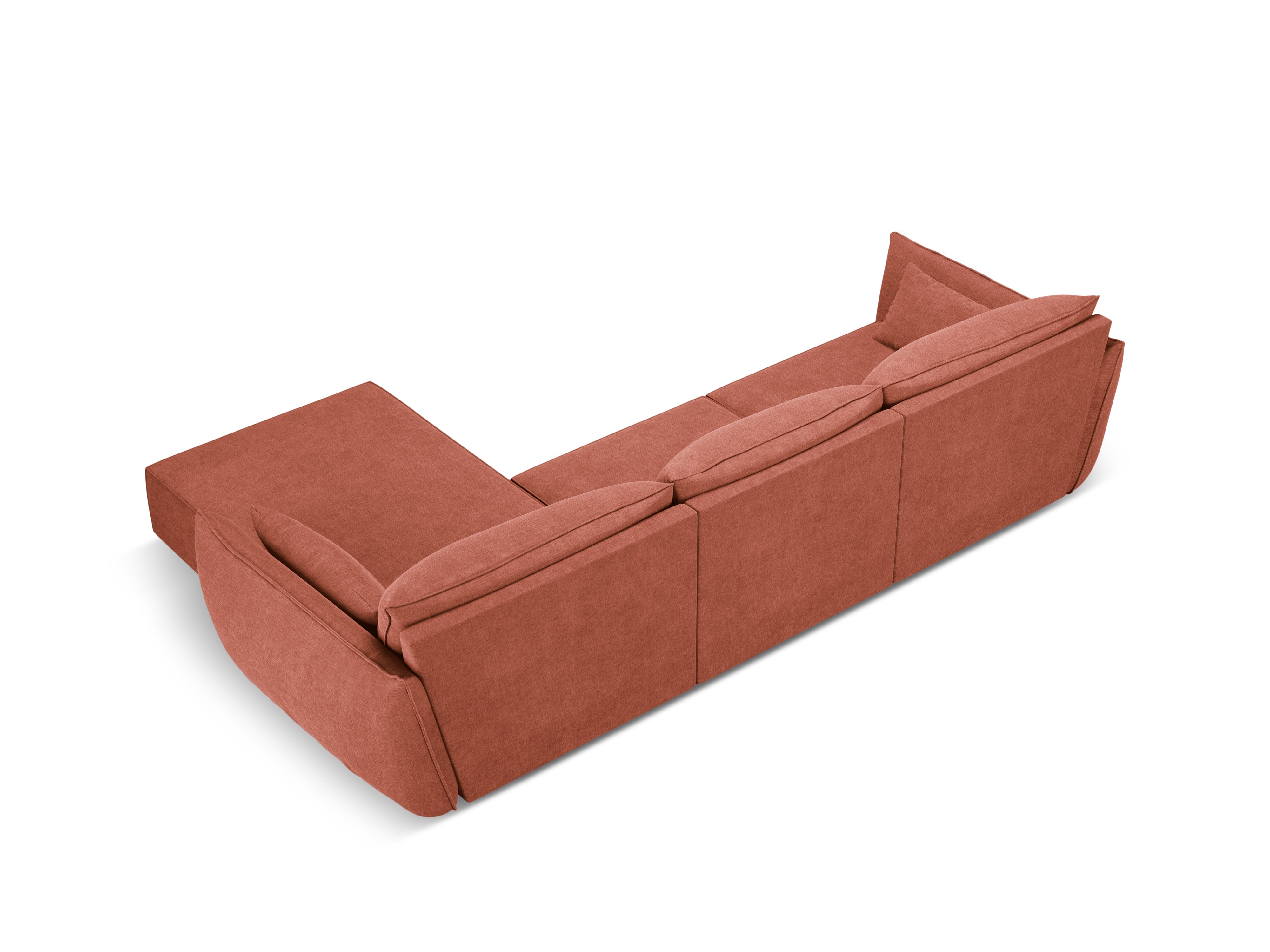 Eine Ecke im Szenil-Stoff rechtsseitig 4-Personen Vanda Terracotta