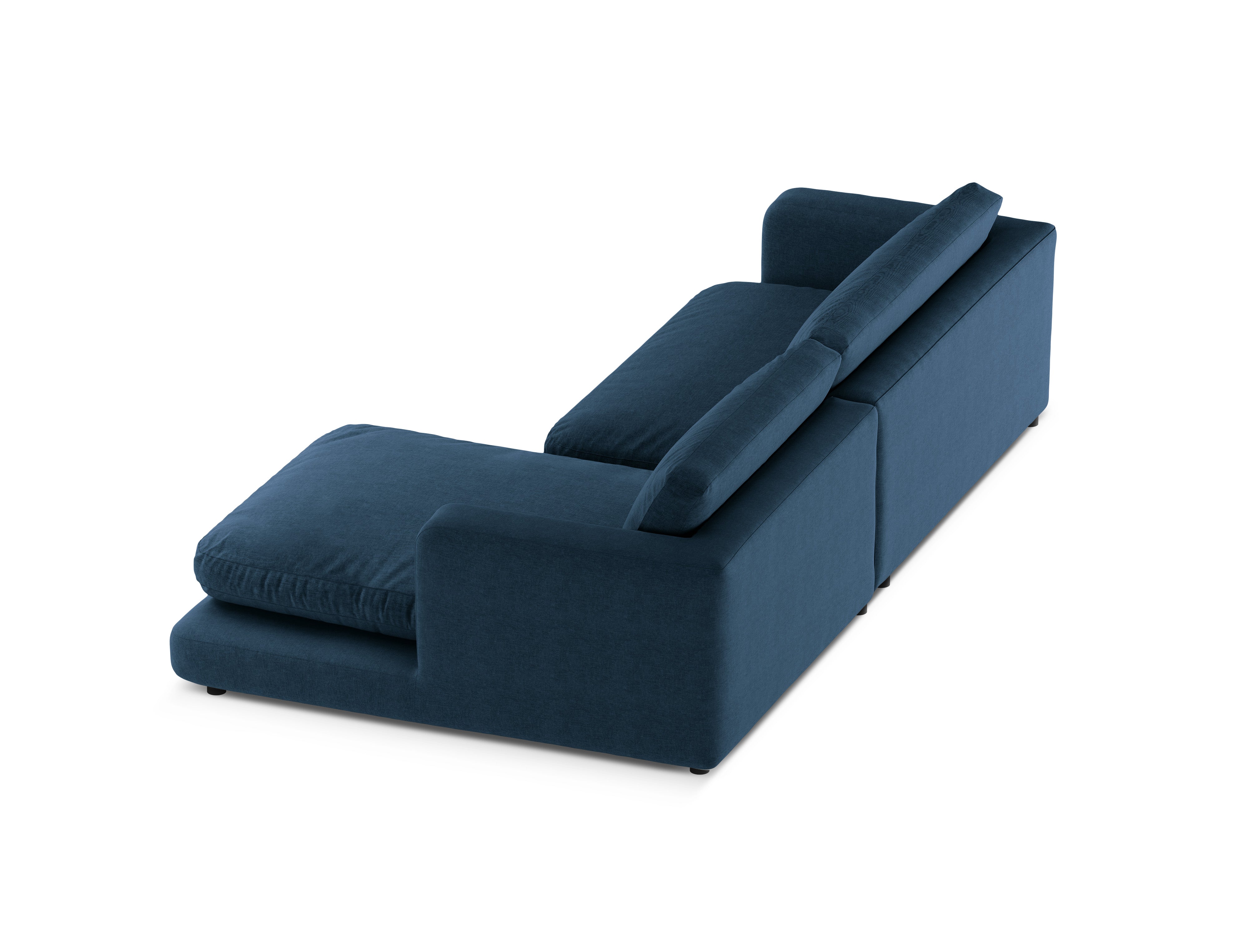 Right-hand corner sofa DAPHNE dark blue chenille