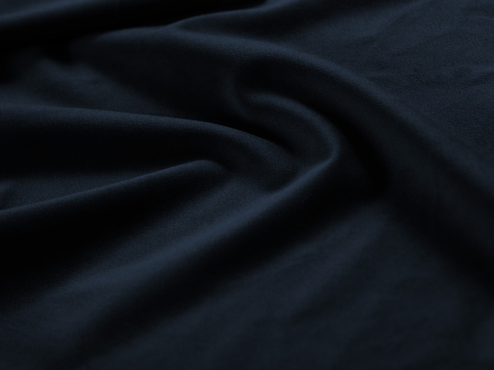 Samt-Ecksofa für 2 Personen rechts AGAVE in Marineblau