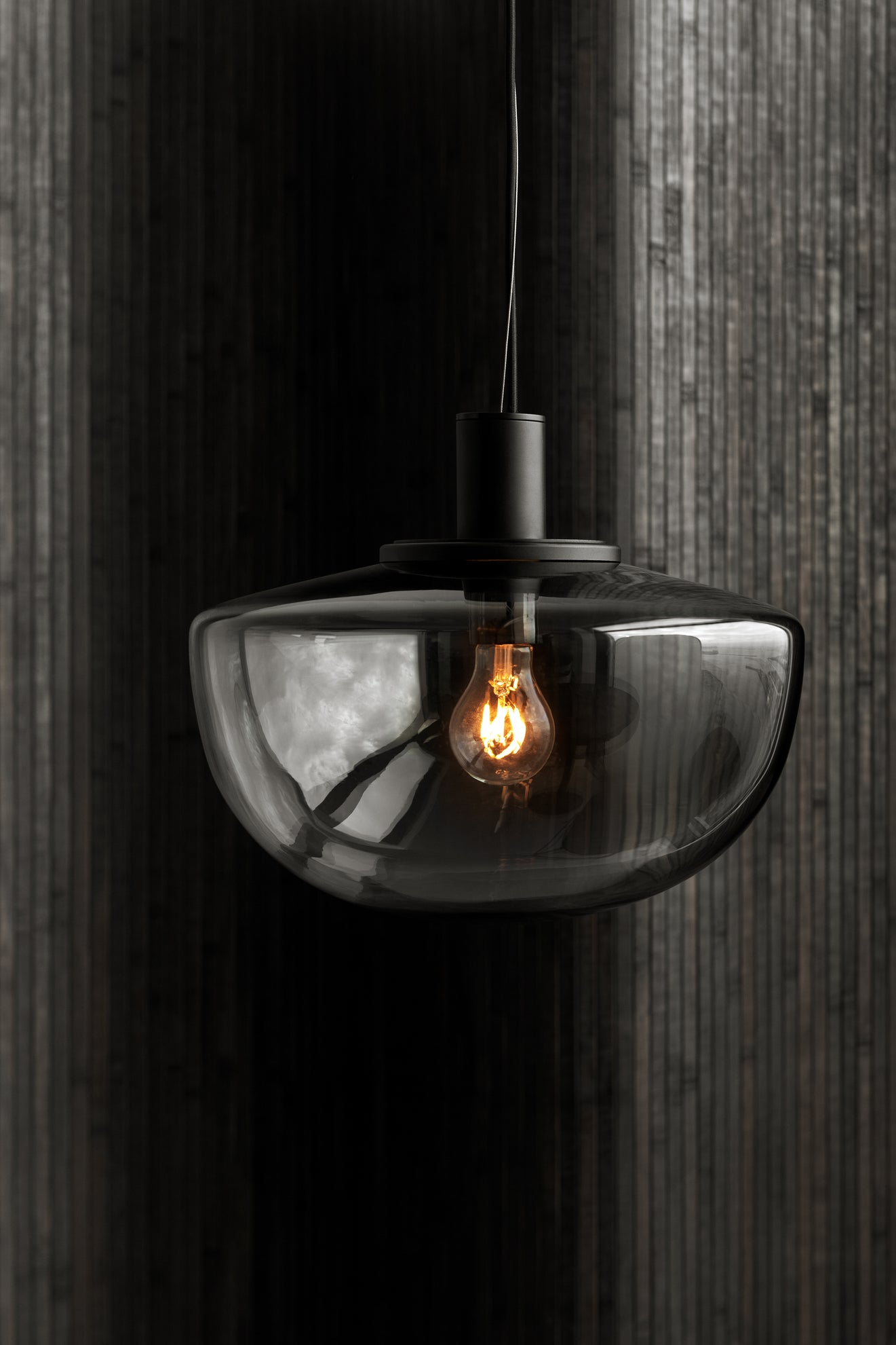 BANK pendant lamp smoked glass