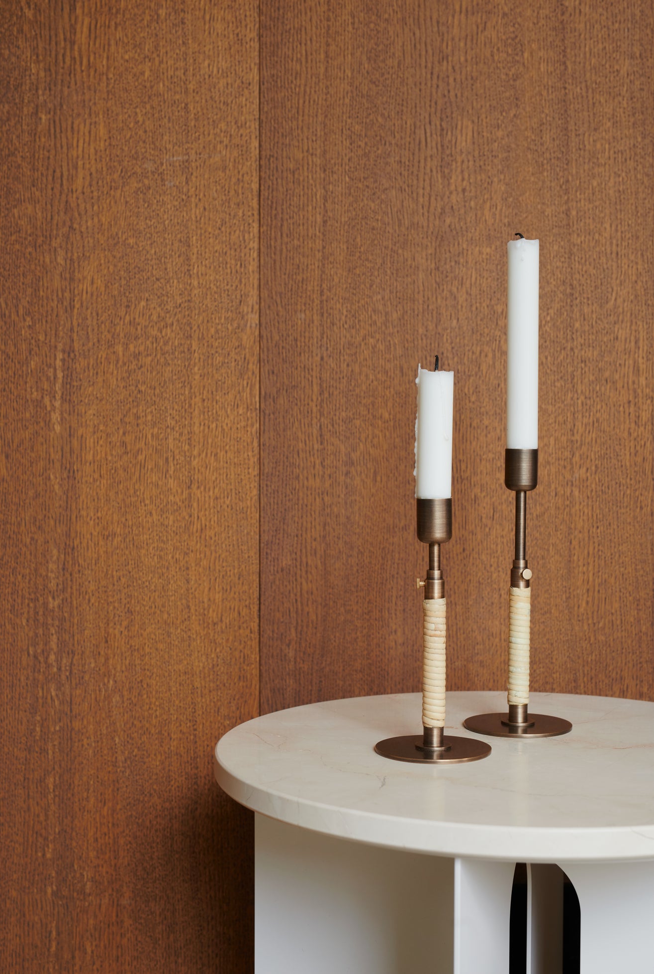 DUCA polished brass candlestick