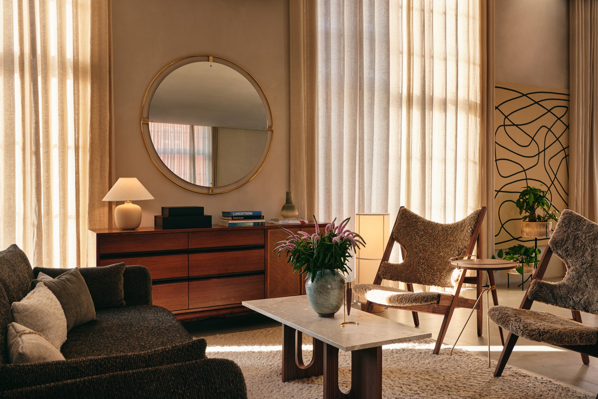 Round Mirror NIMBUS Burnished Brass