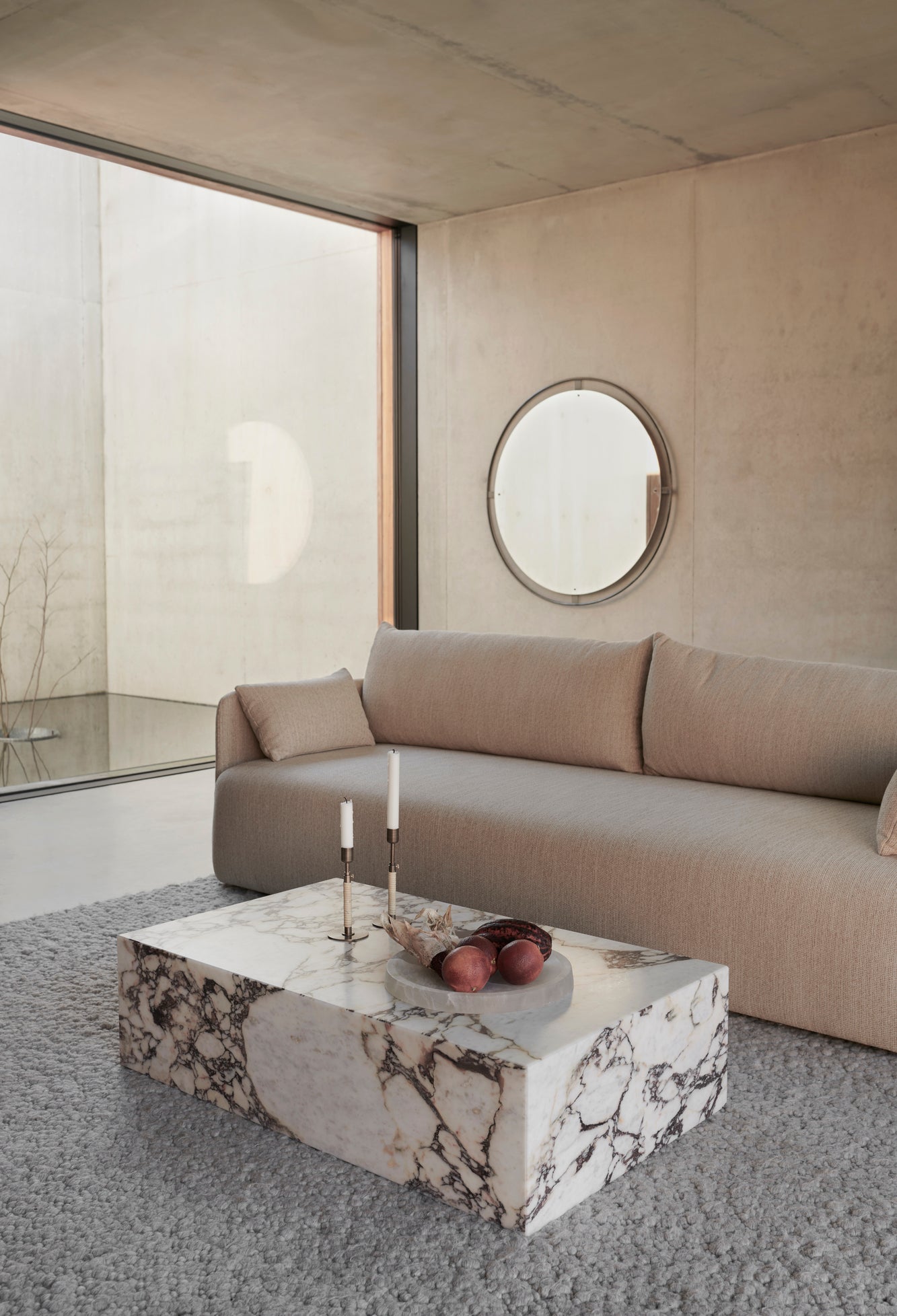 Couchtisch PLINTH grauer Marmor