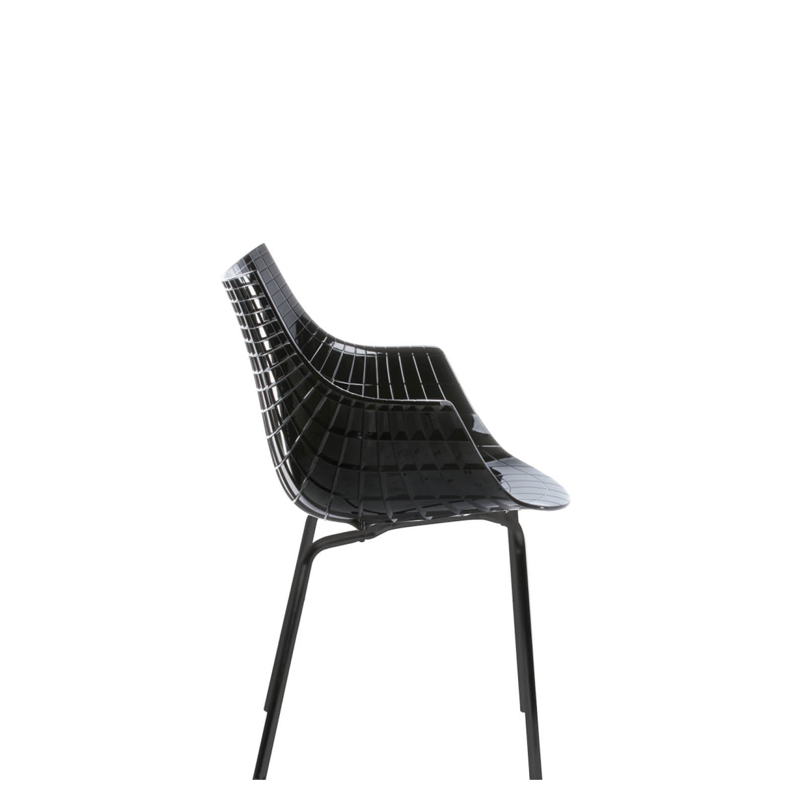 Black Meridiana chair with a black base