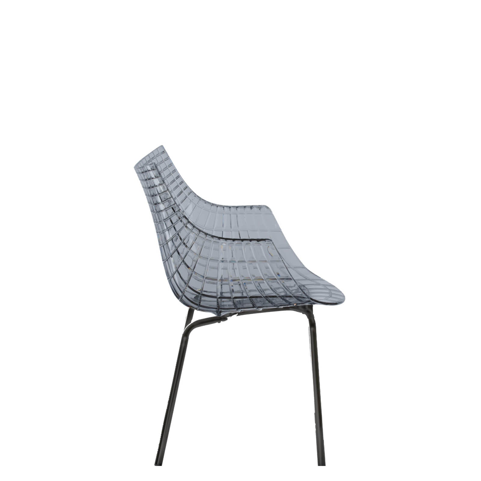 Meridiana chair smoked with a black base