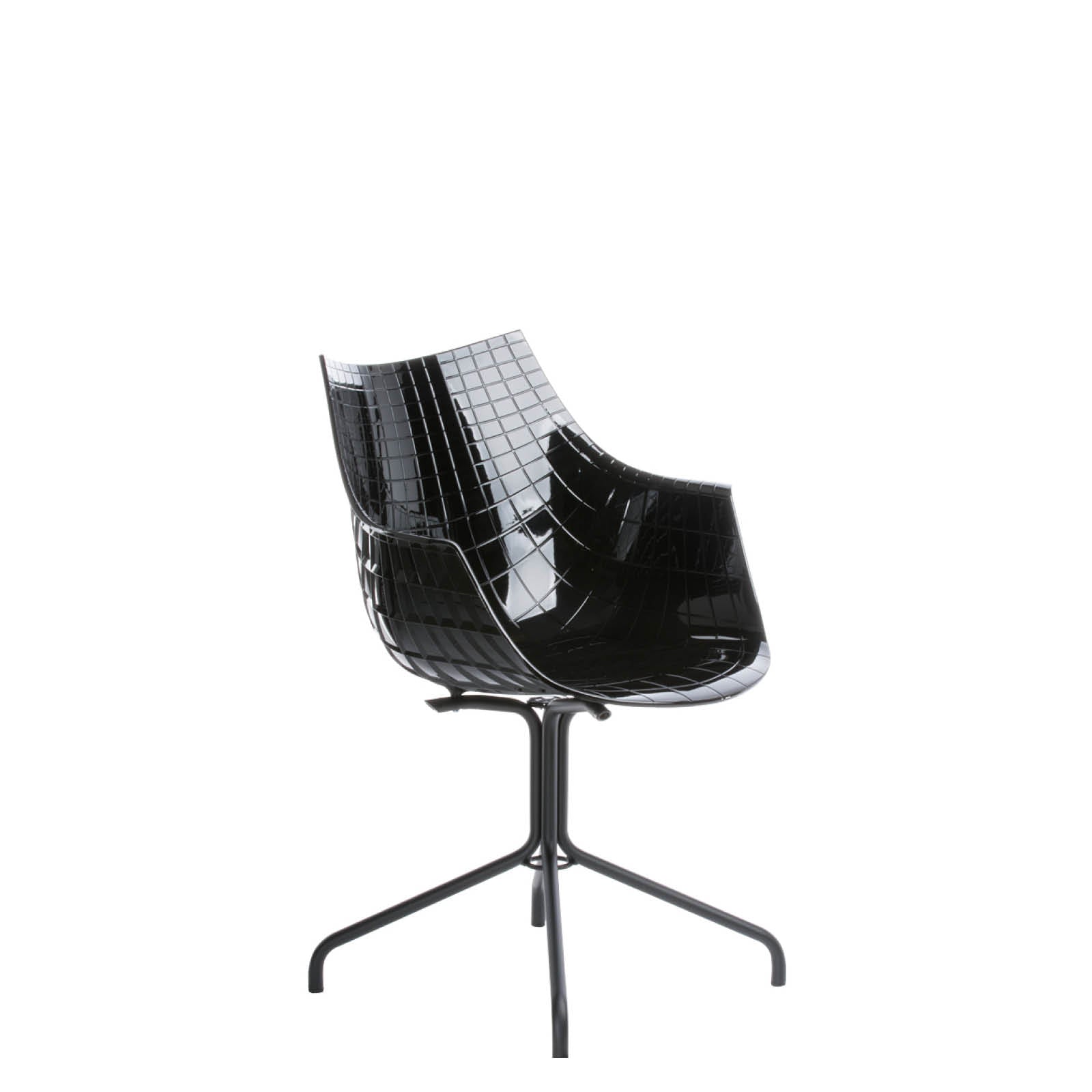 Black Meridiana chair with a black base