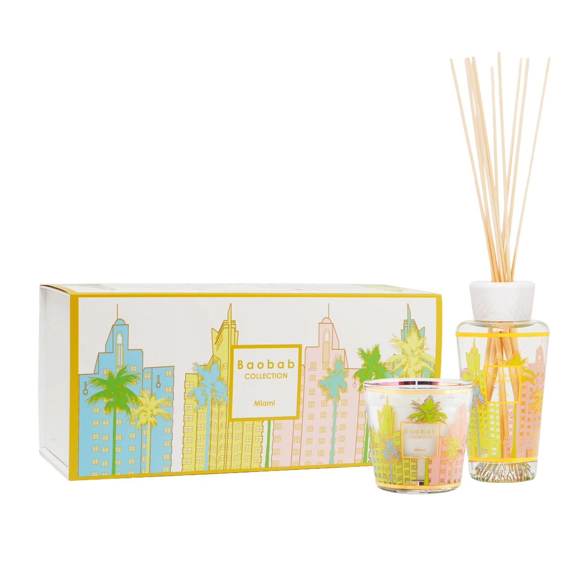 Geschenkset MY FIRST BAOBAB MIAMI Kerze und Diffusor