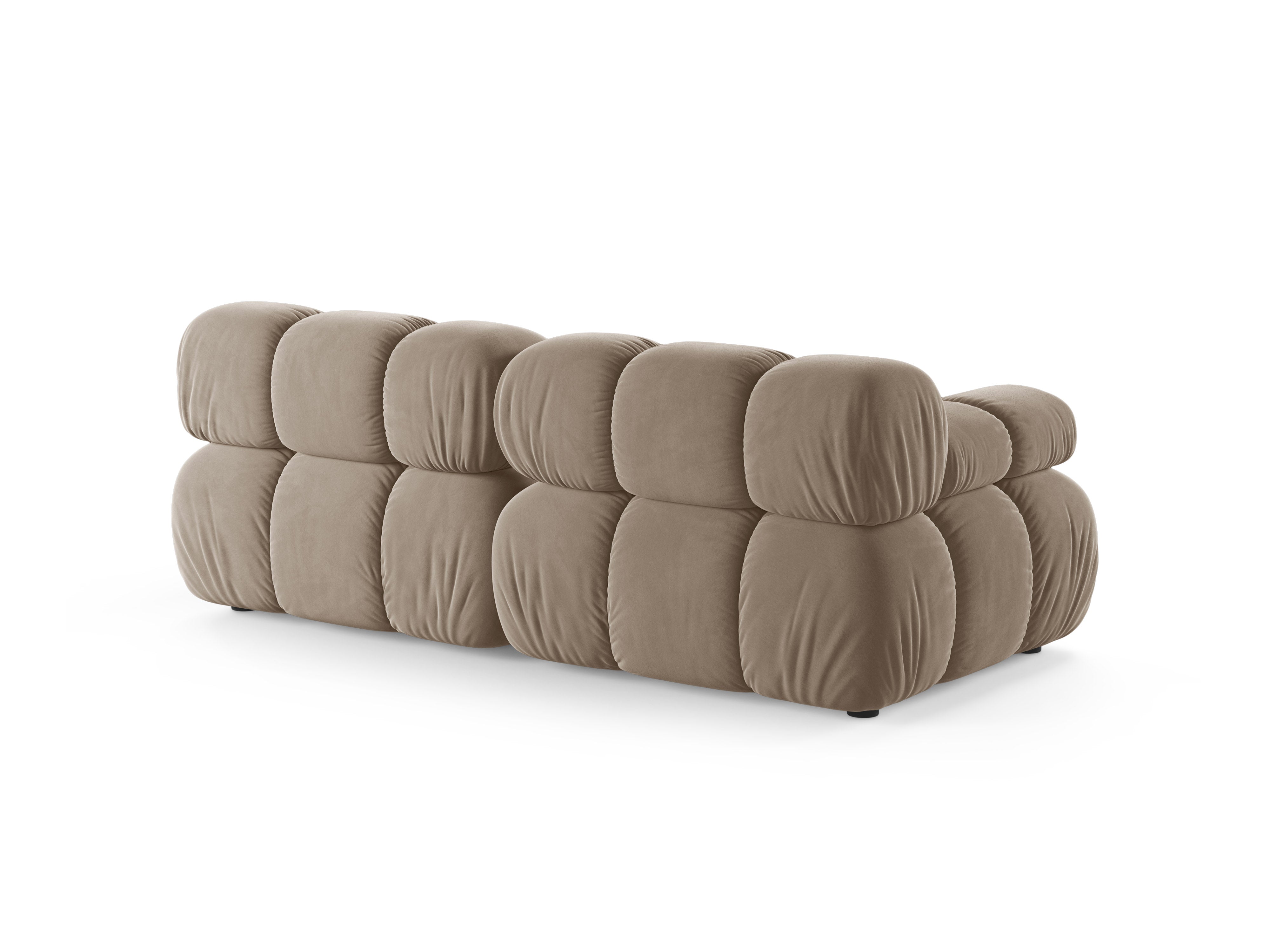 Modulares Samtsofa für 2 Personen BELLIS in Cappuccino