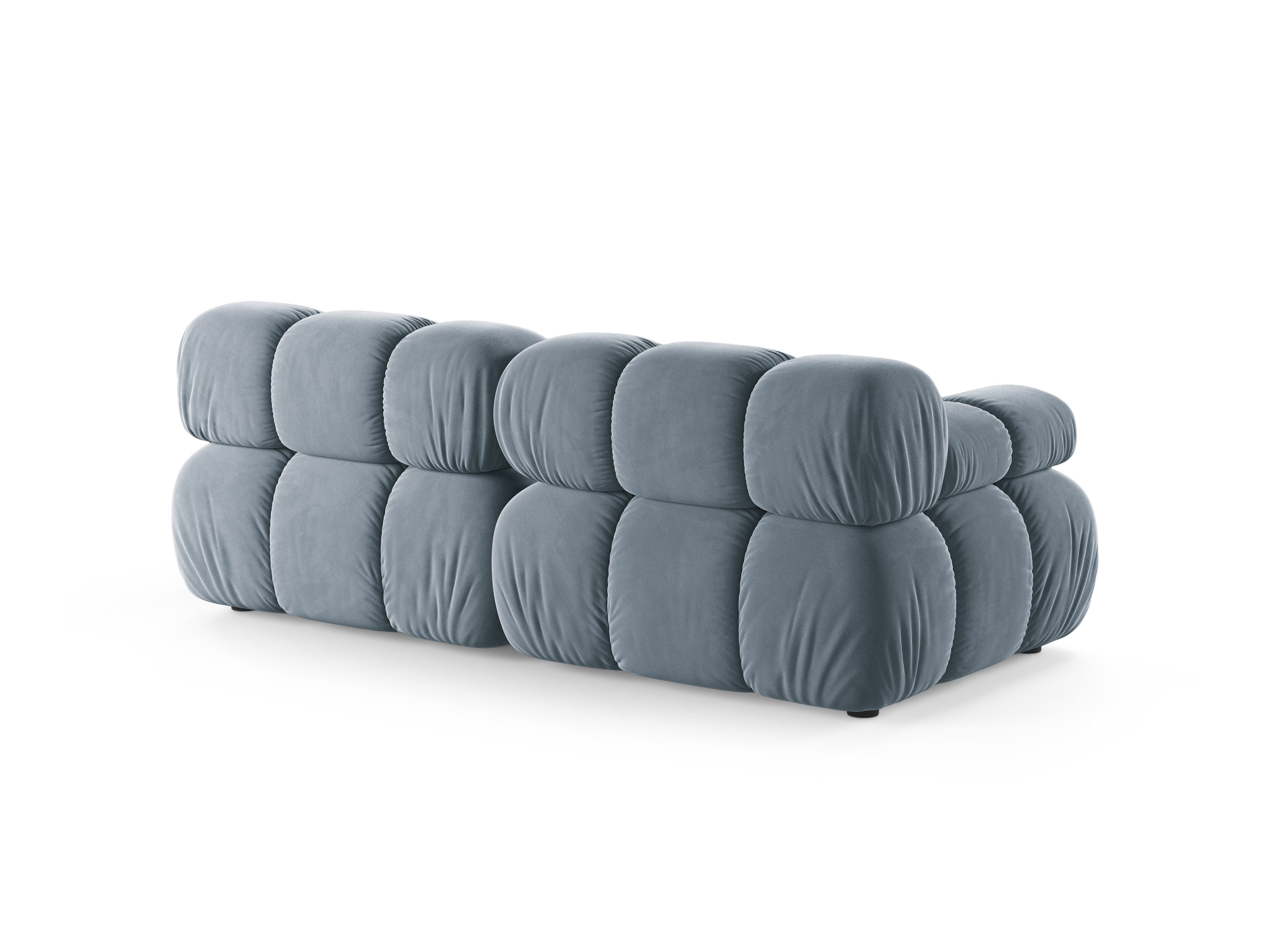 Modulares Samtsofa für 2 Personen BELLIS in Blau